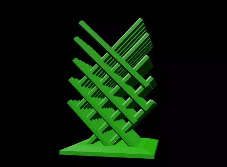 Diagonal Pen rack 3D Print Ready Free 3D print model