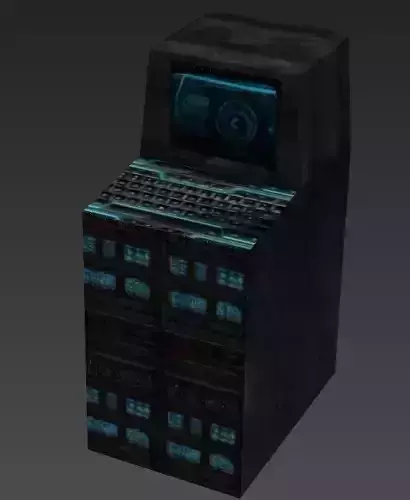 computer with lights