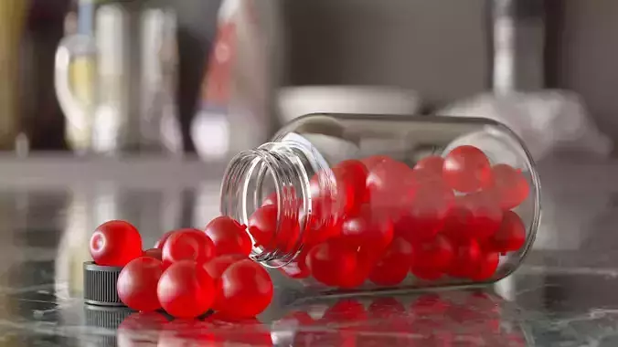 Supplement gummies bottle - apple cider gummies 3D model 2