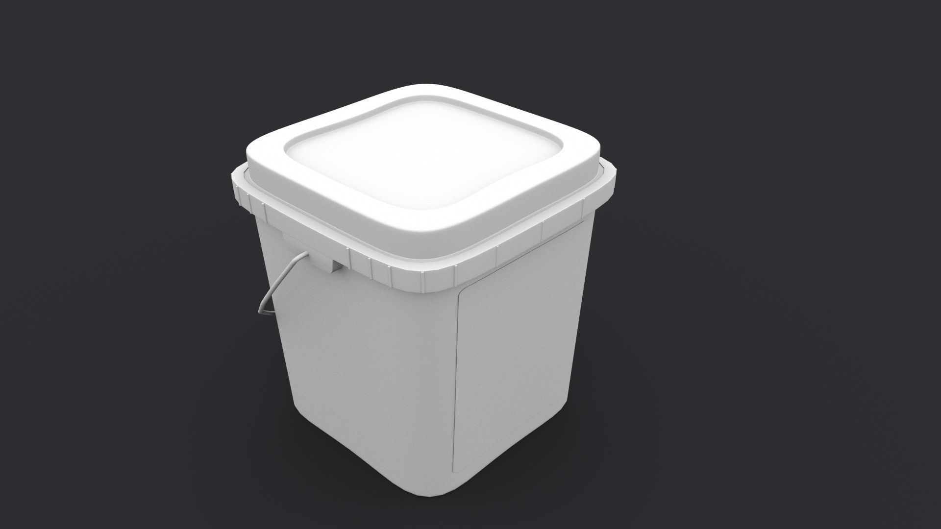 castrol bucket Low-poly 3D model_4