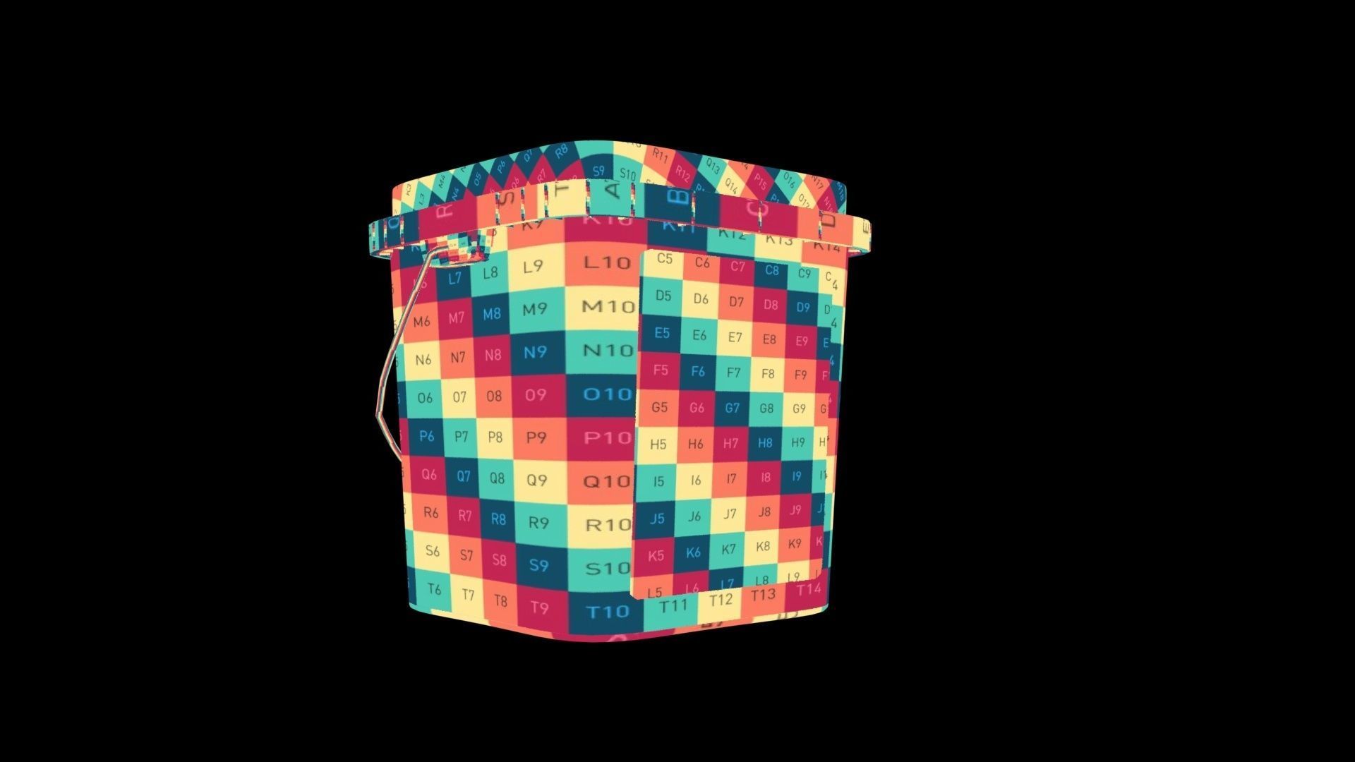 castrol bucket Low-poly 3D model_13