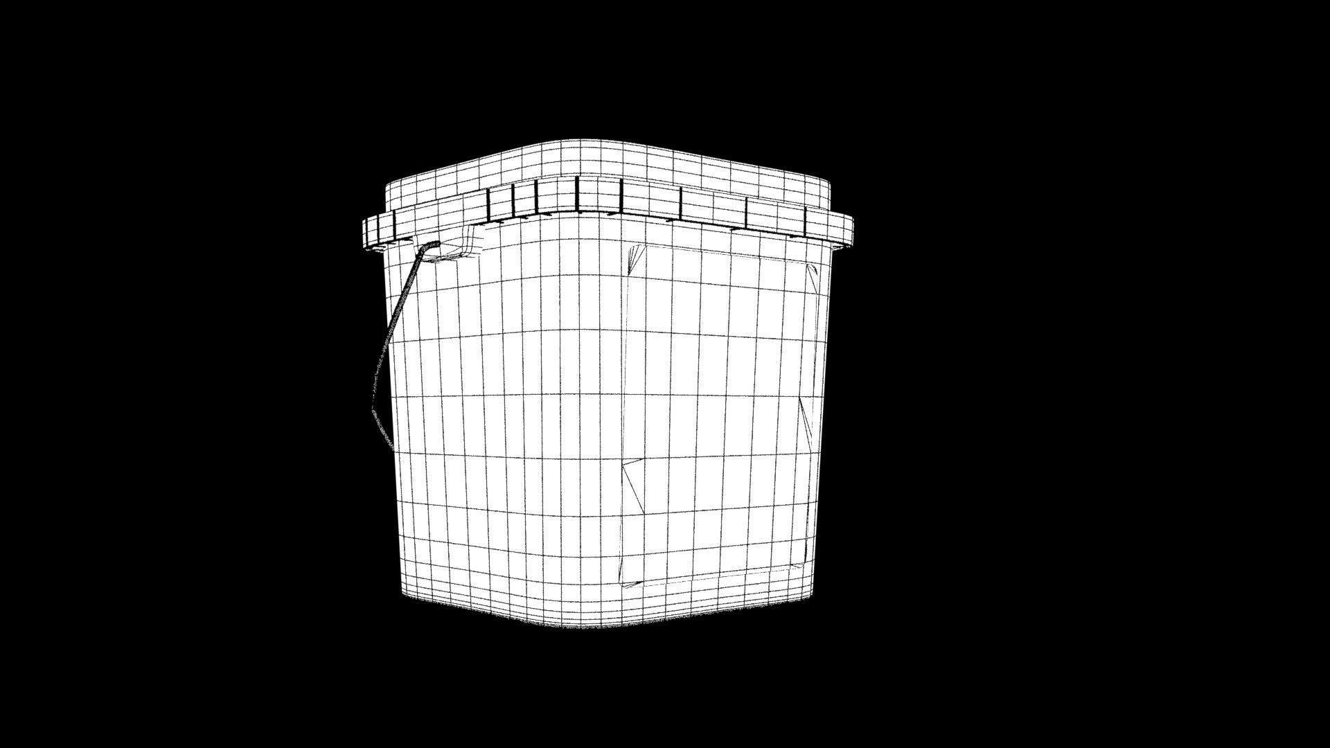 castrol bucket Low-poly 3D model_23