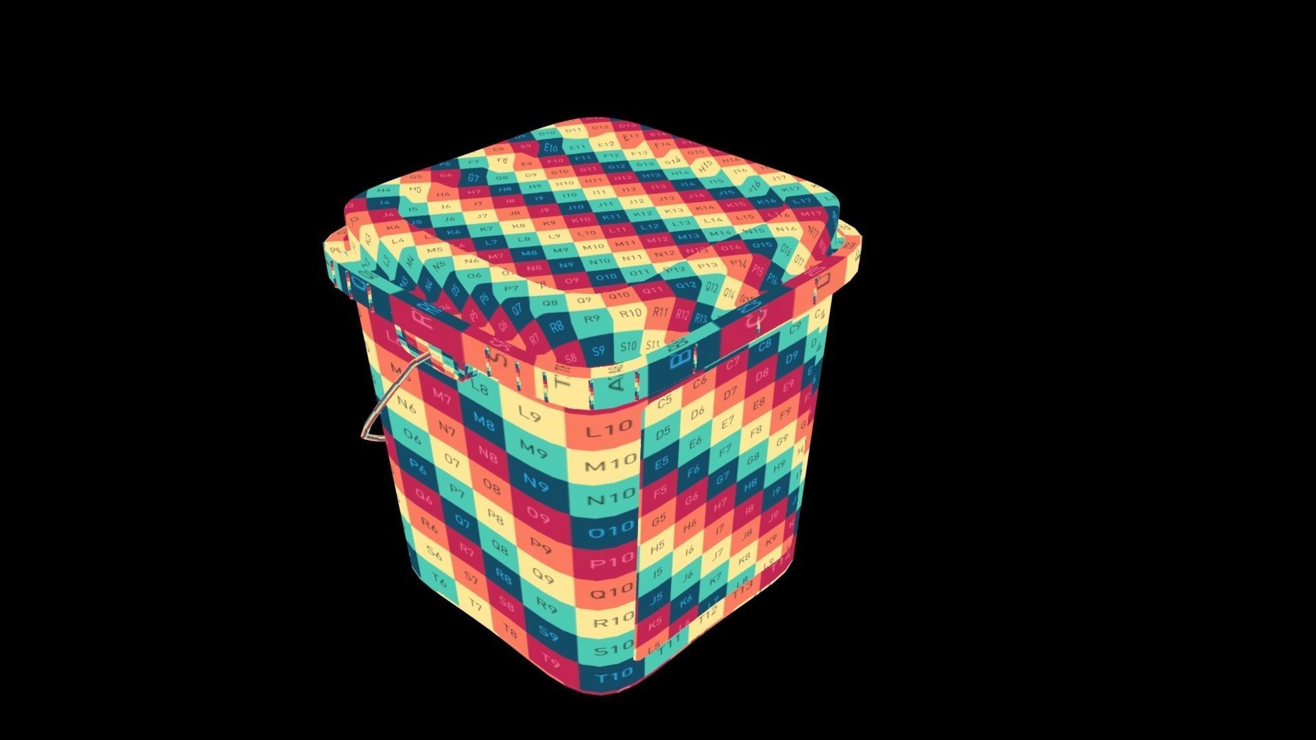 castrol bucket Low-poly 3D model_14