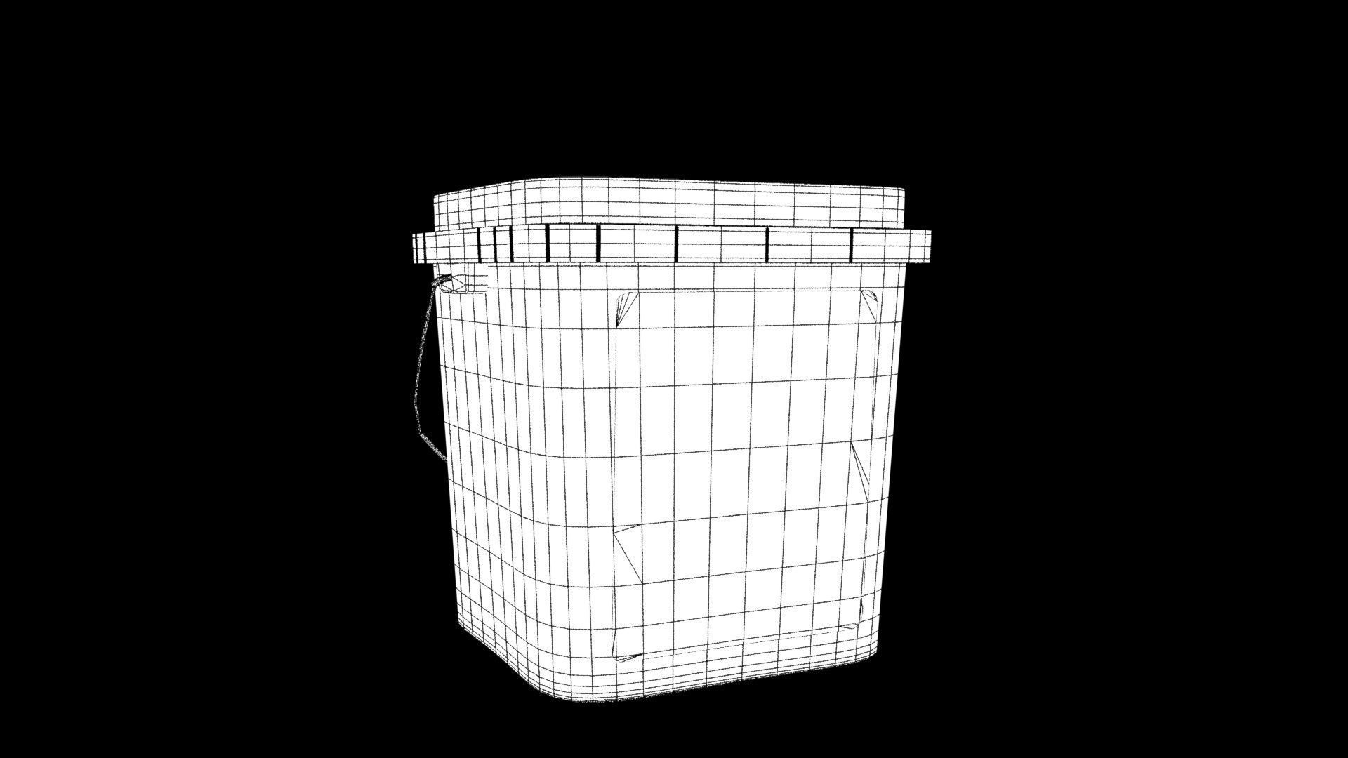 castrol bucket Low-poly 3D model_25