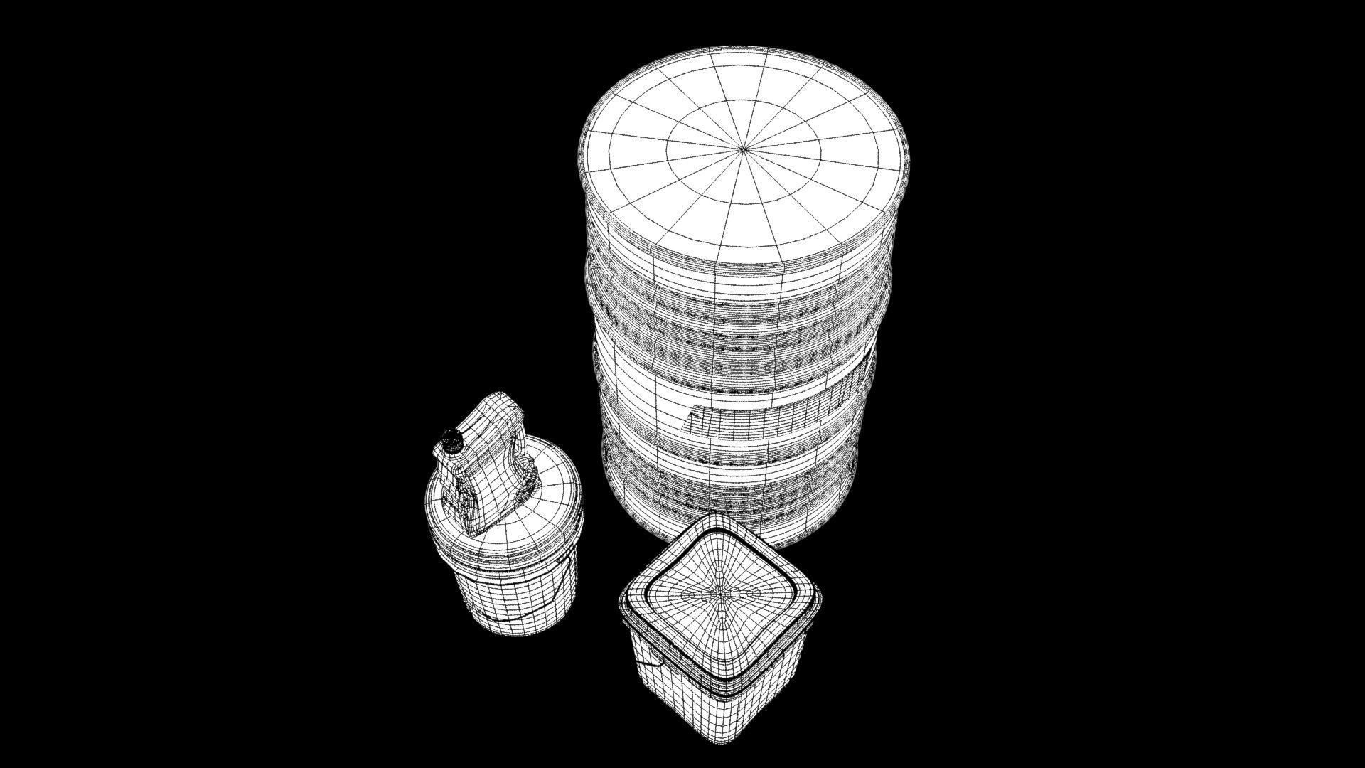 castrol bucket Low-poly 3D model_26