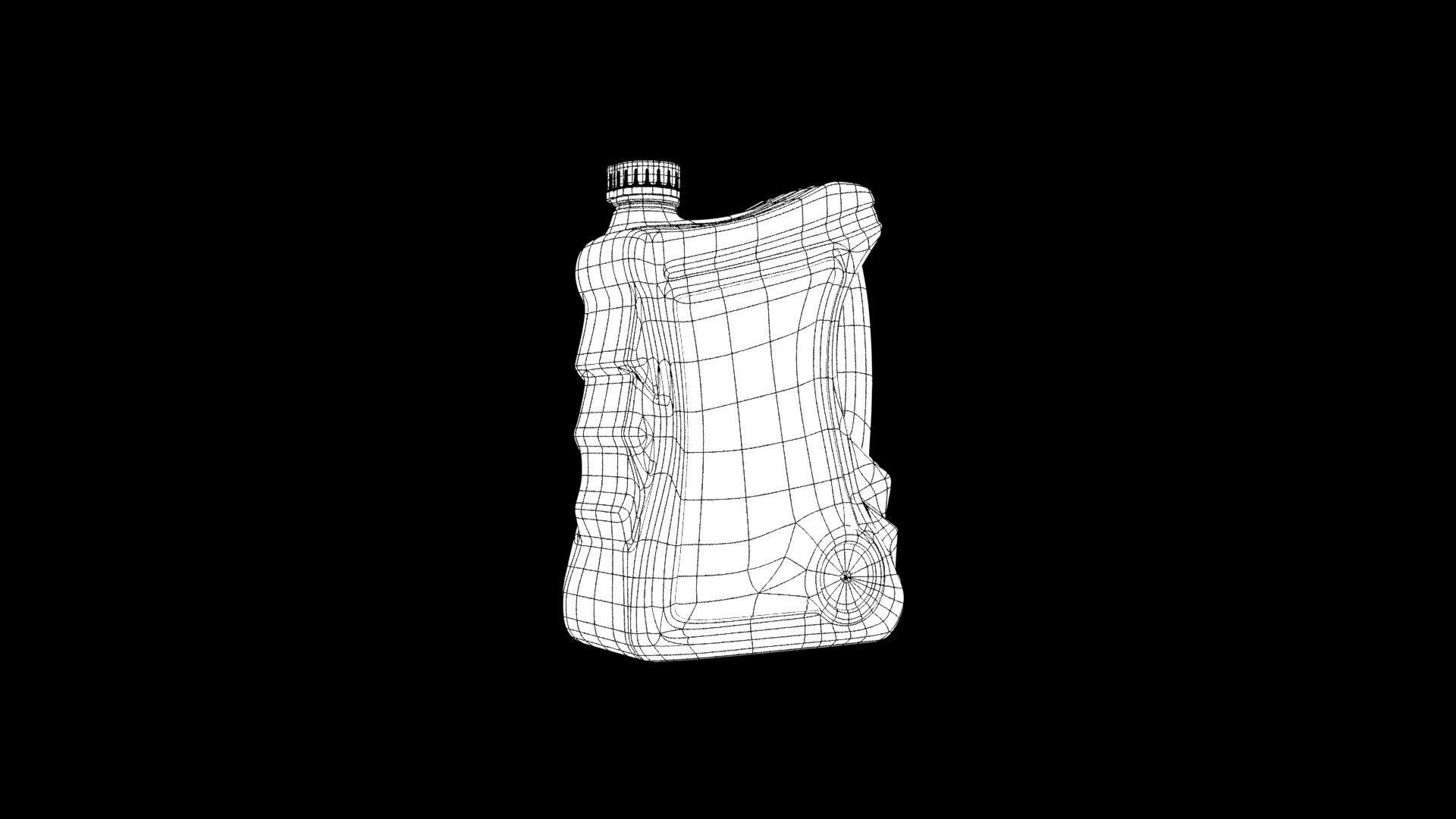 castrol bucket Low-poly 3D model_21