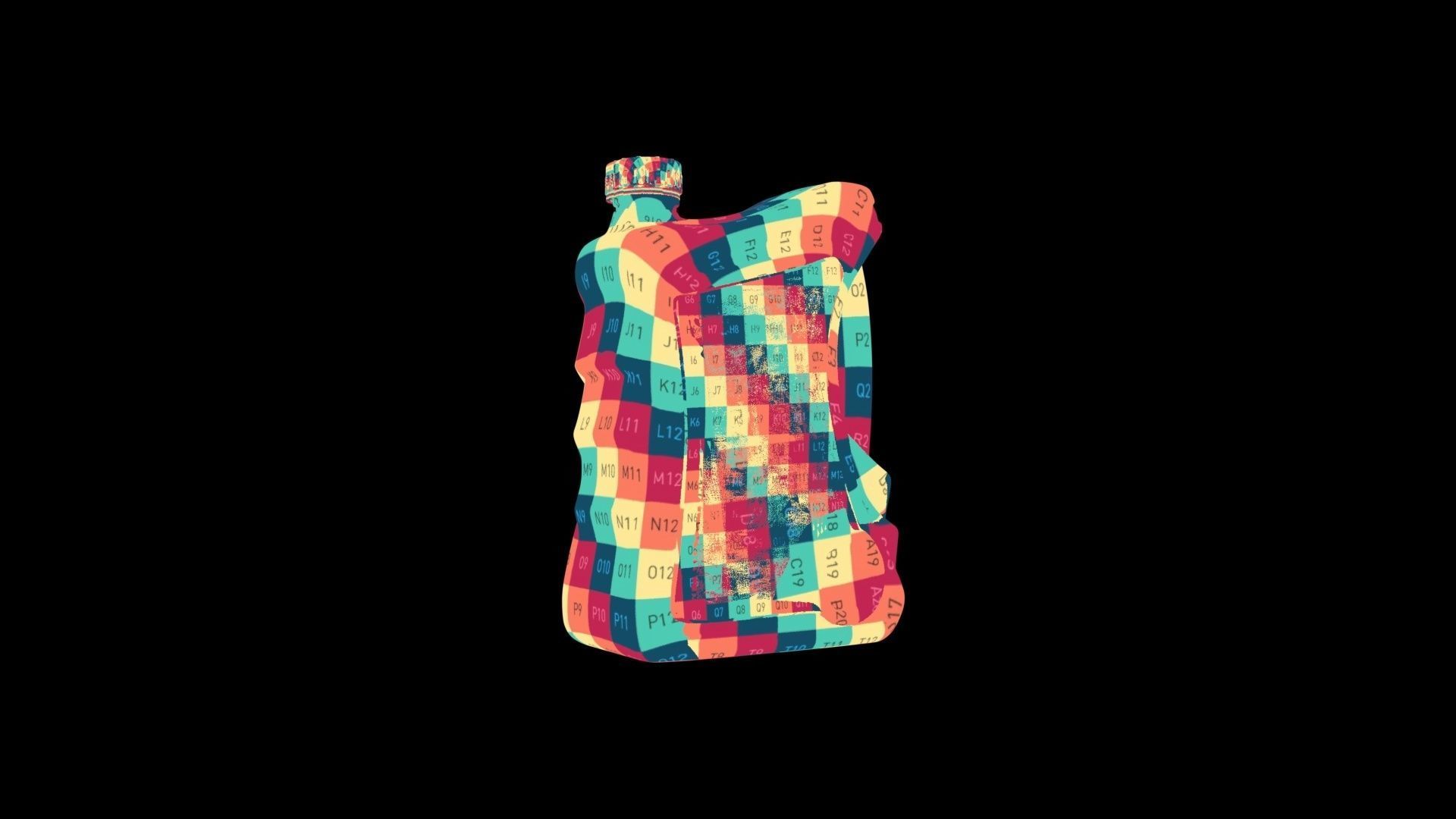 castrol bucket Low-poly 3D model_11