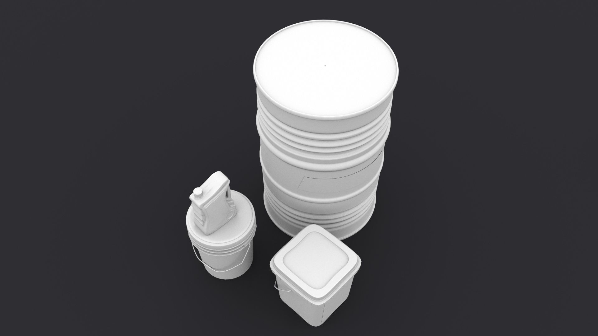 castrol bucket Low-poly 3D model_6