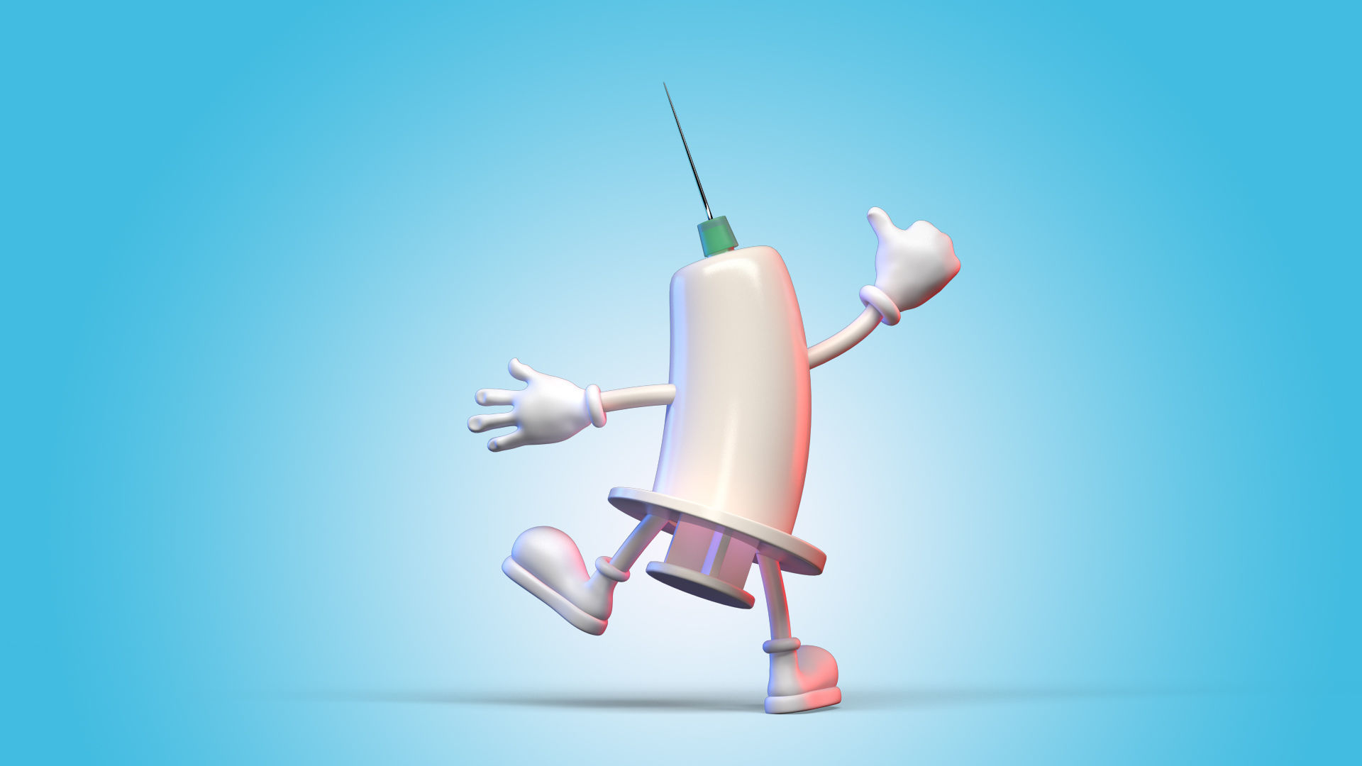 Syringe Man Character 3D model 3D model_6