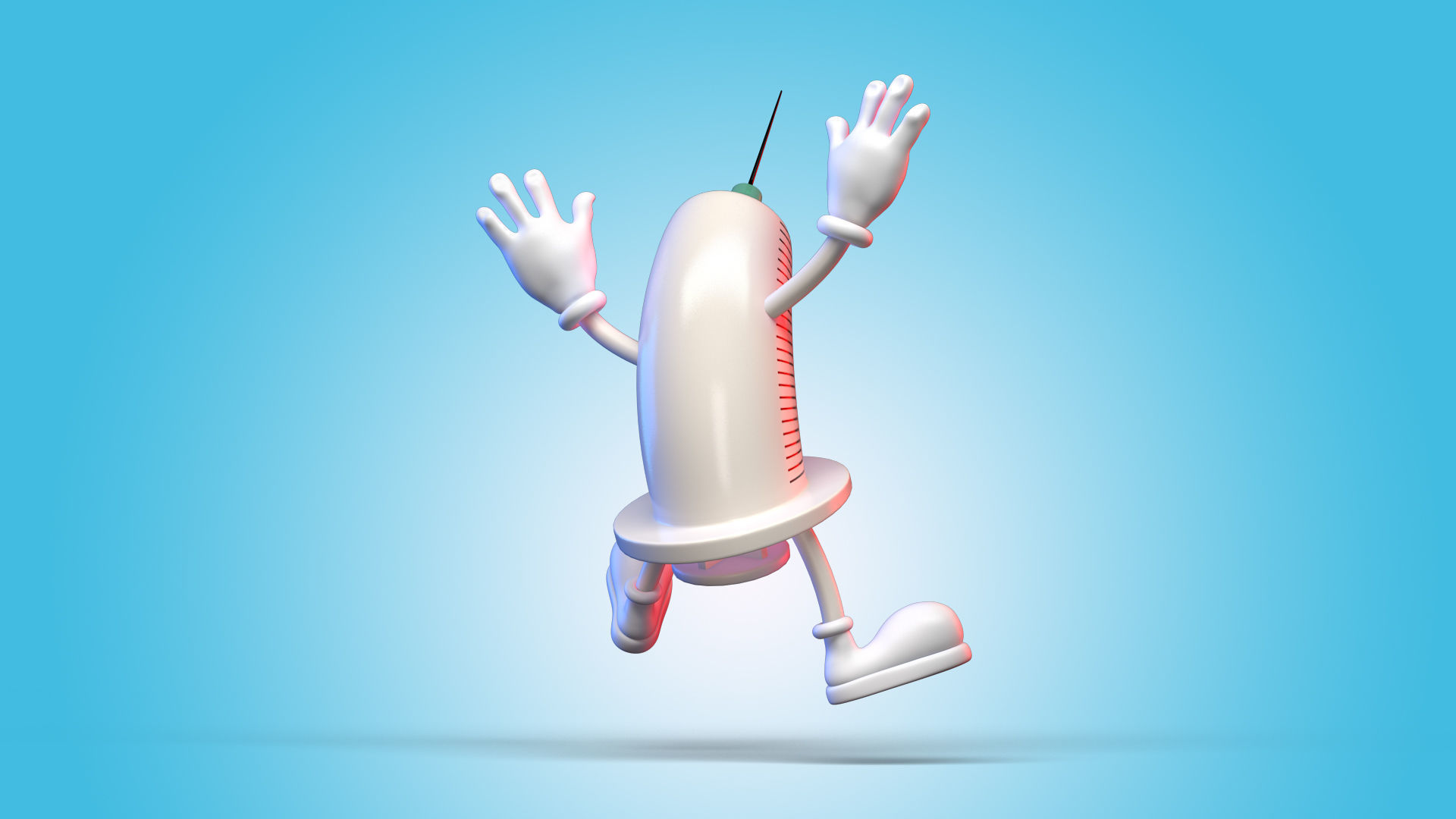 Syringe Man Character 3D model 3D model_4