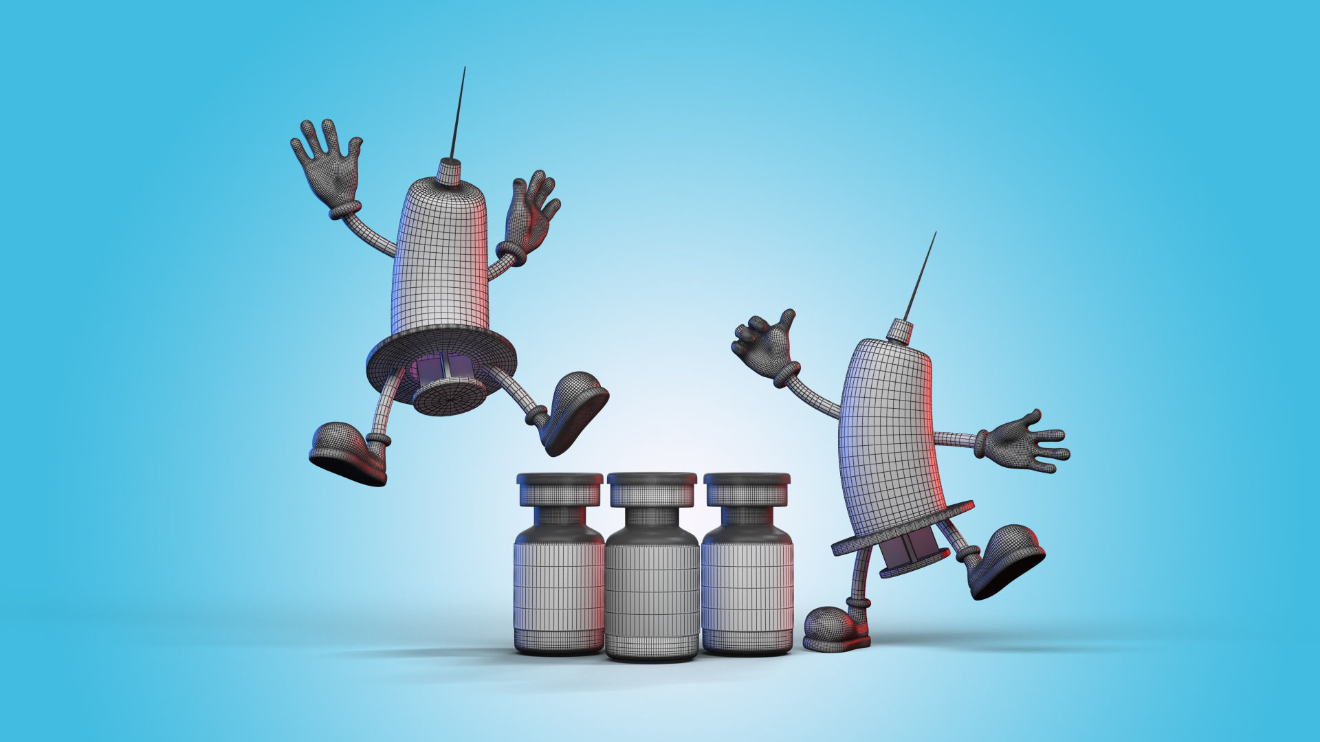 Syringe Man Character 3D model 3D model_12