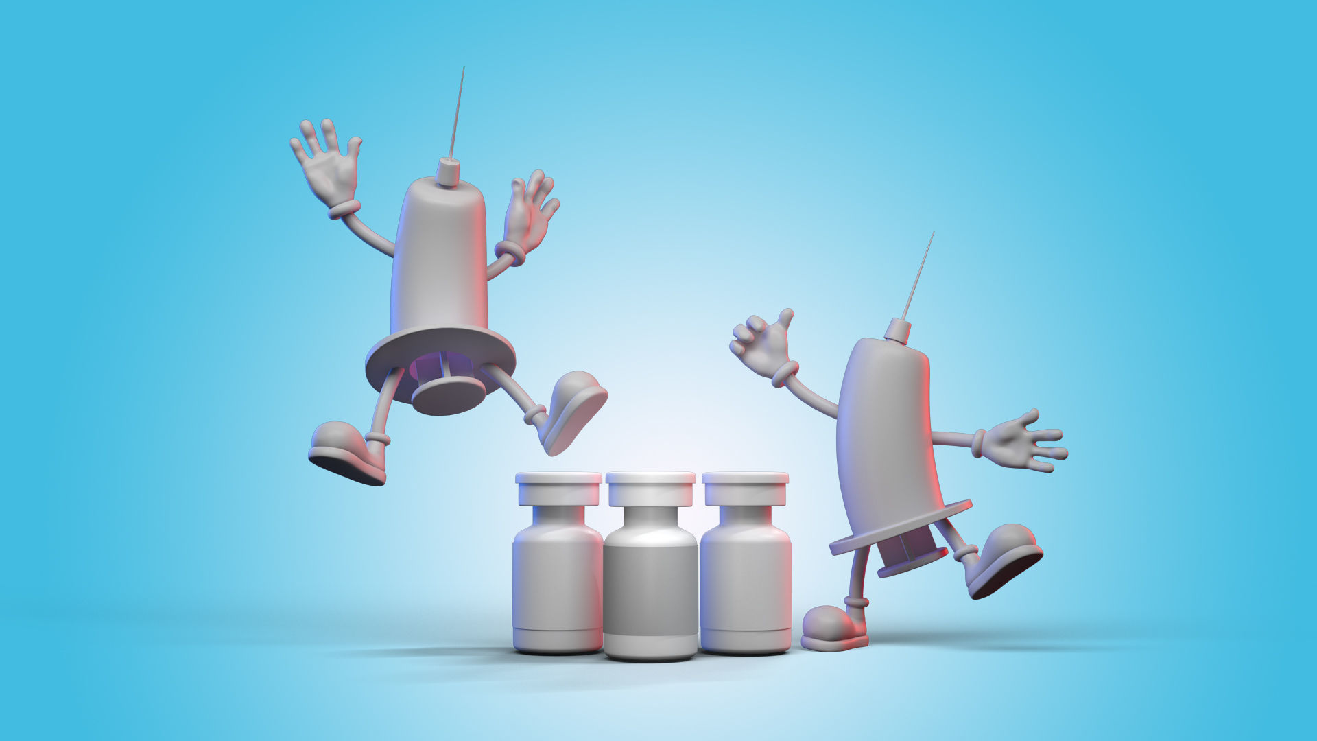 Syringe Man Character 3D model 3D model_11