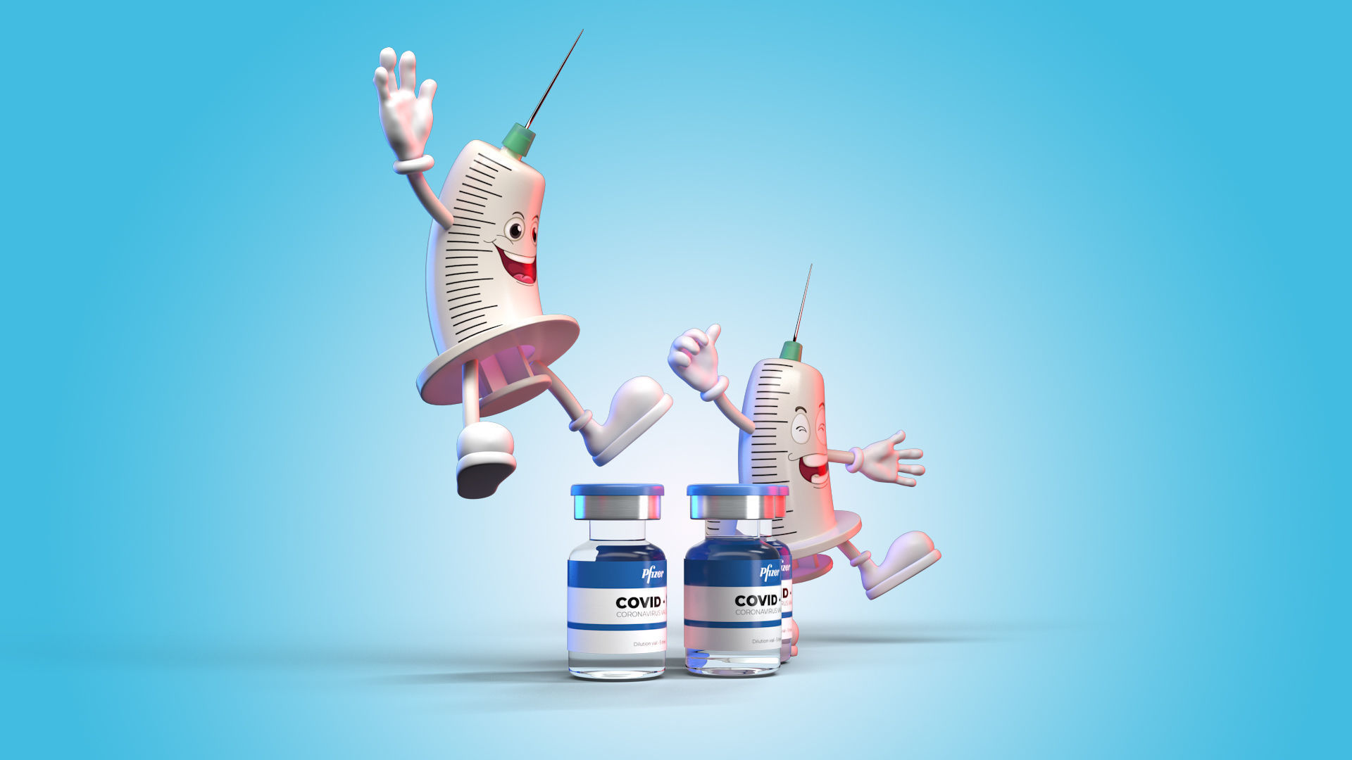Syringe Man Character 3D model 3D model_7