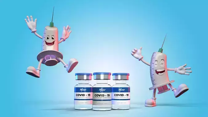 Syringe Man Character 3D model