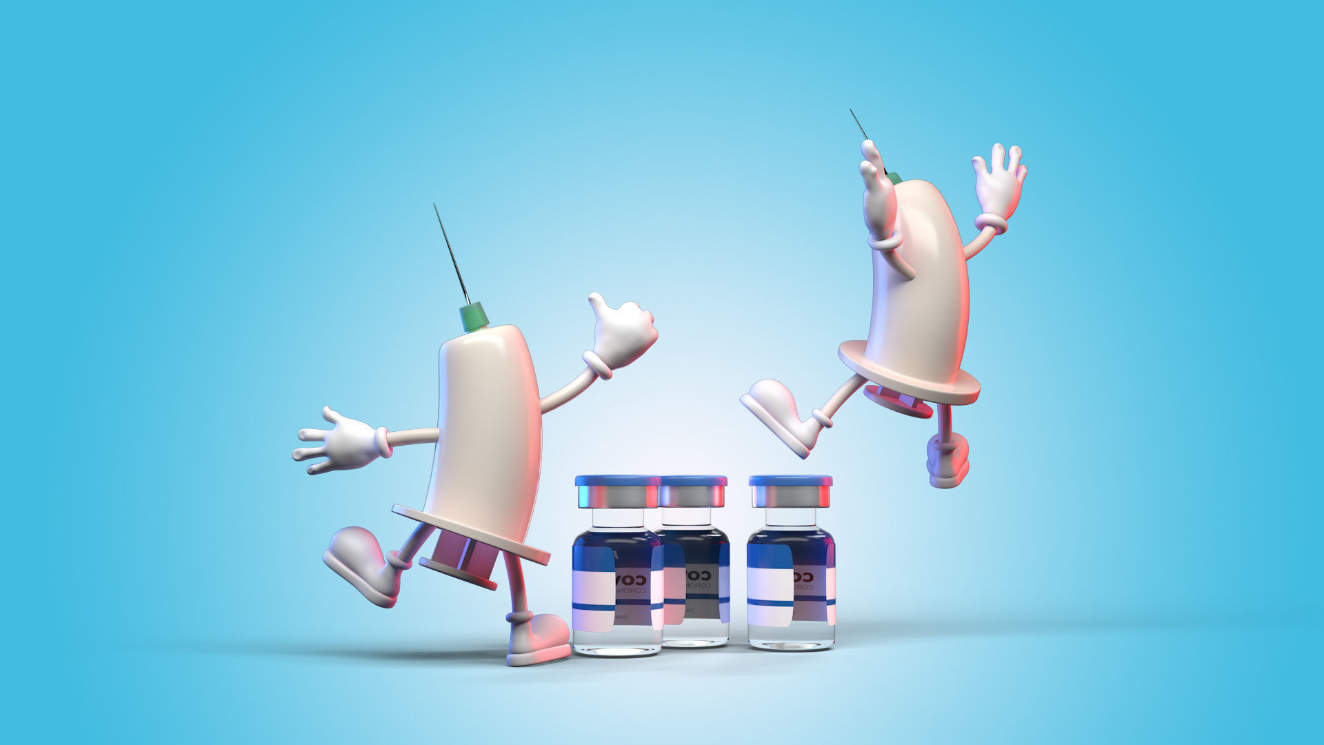 Syringe Man Character 3D model 3D model_9