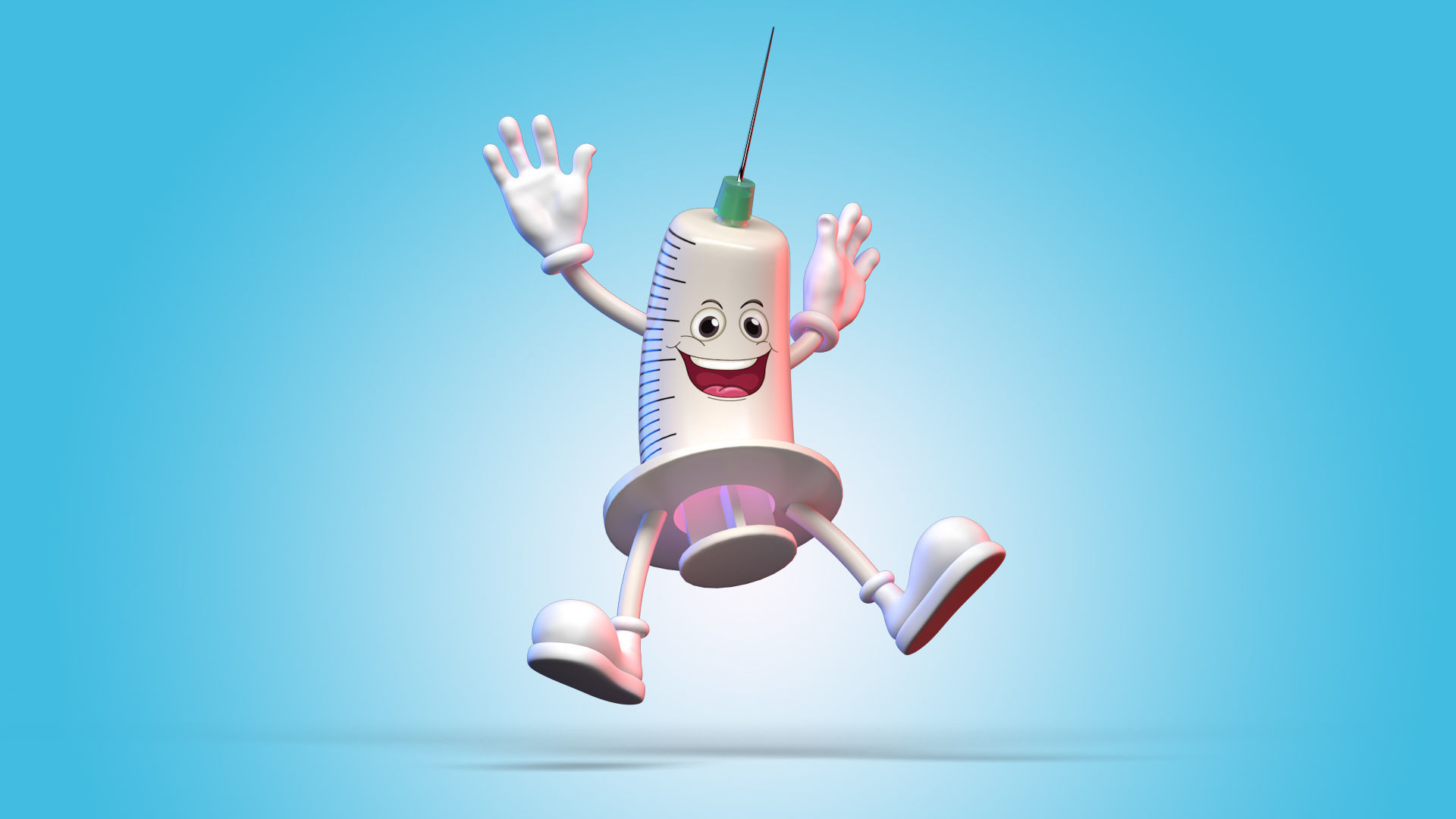 Syringe Man Character 3D model 3D model_1
