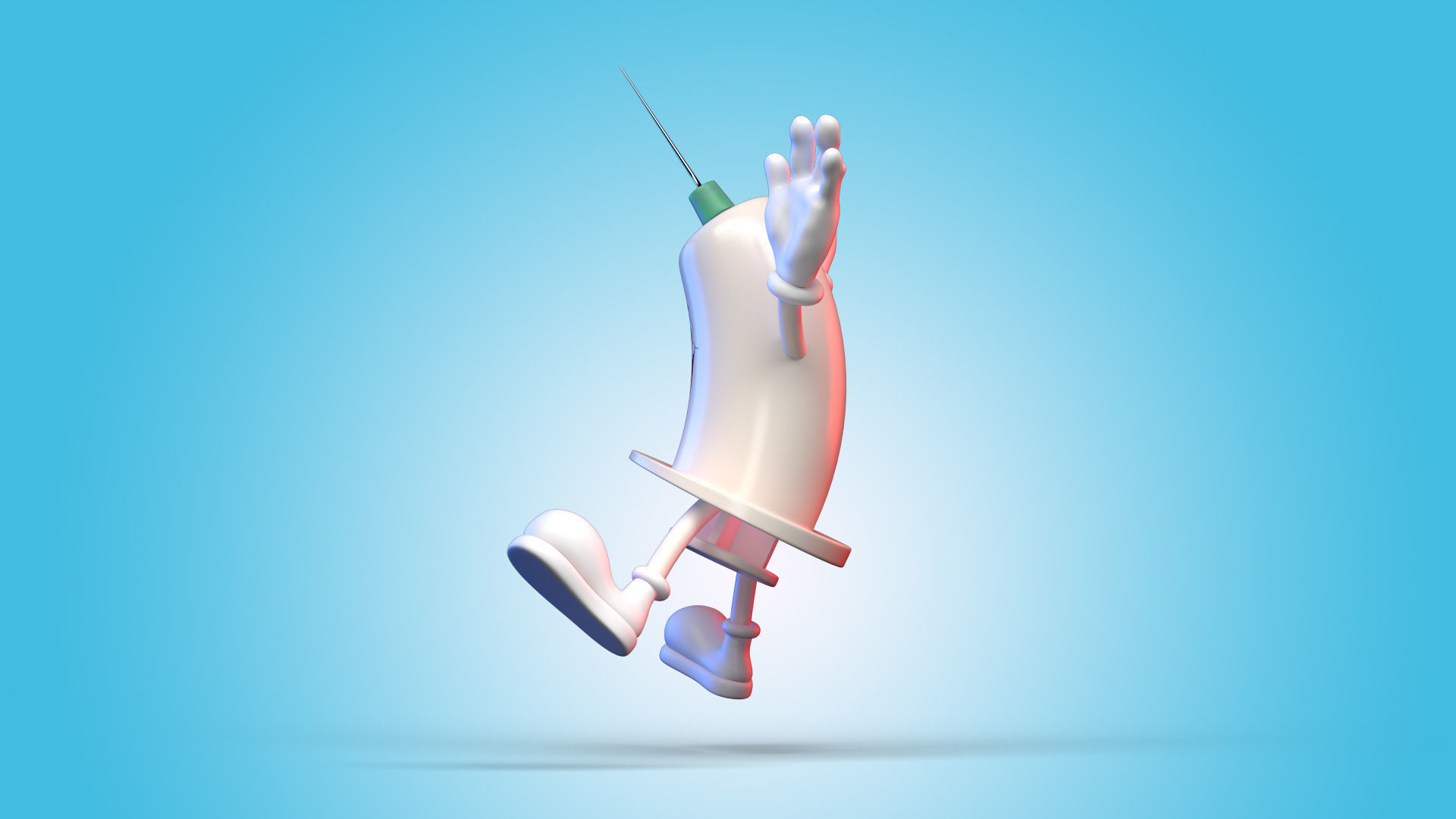 Syringe Man Character 3D model 3D model_5