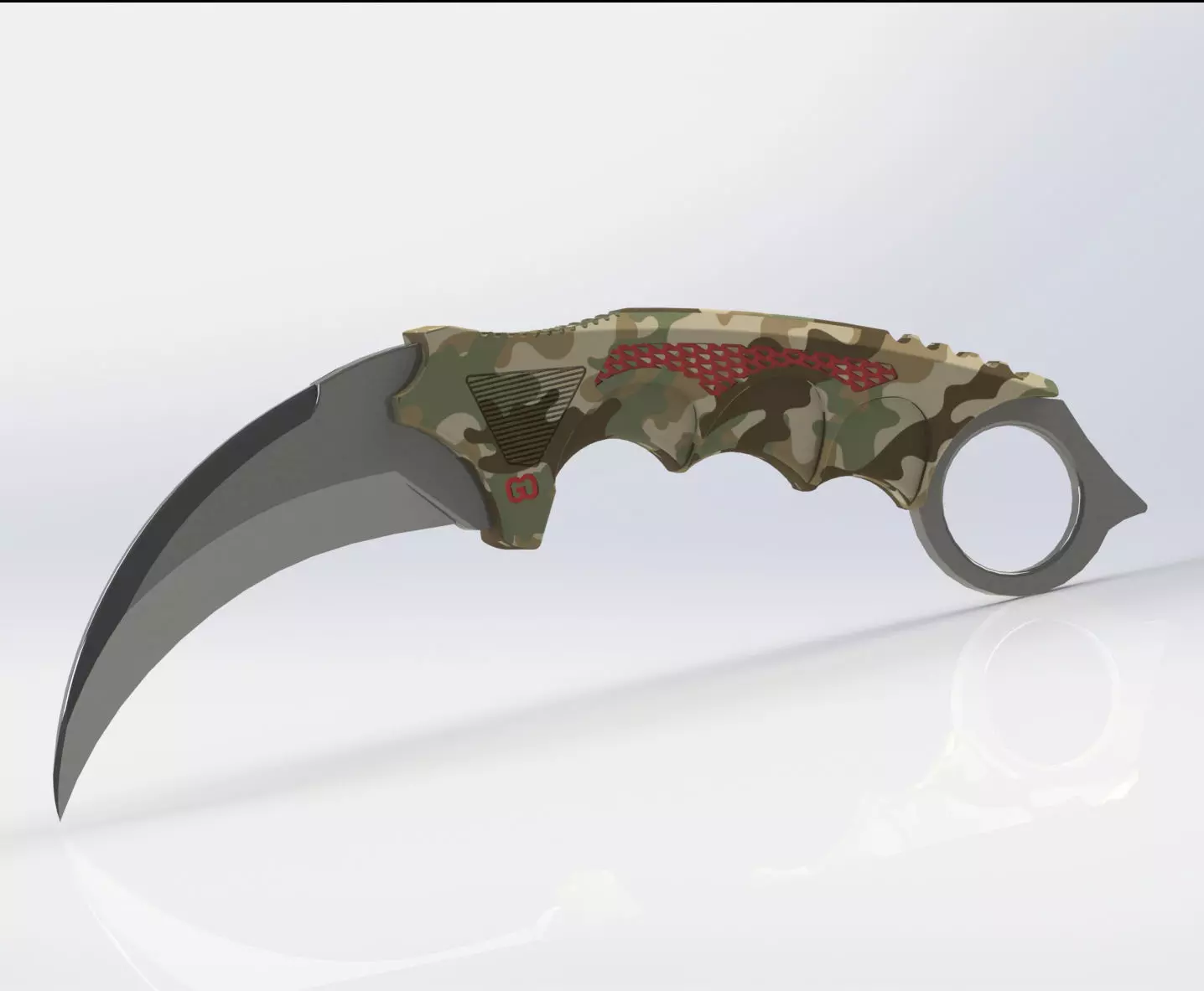 Military karambit 3D print model_0