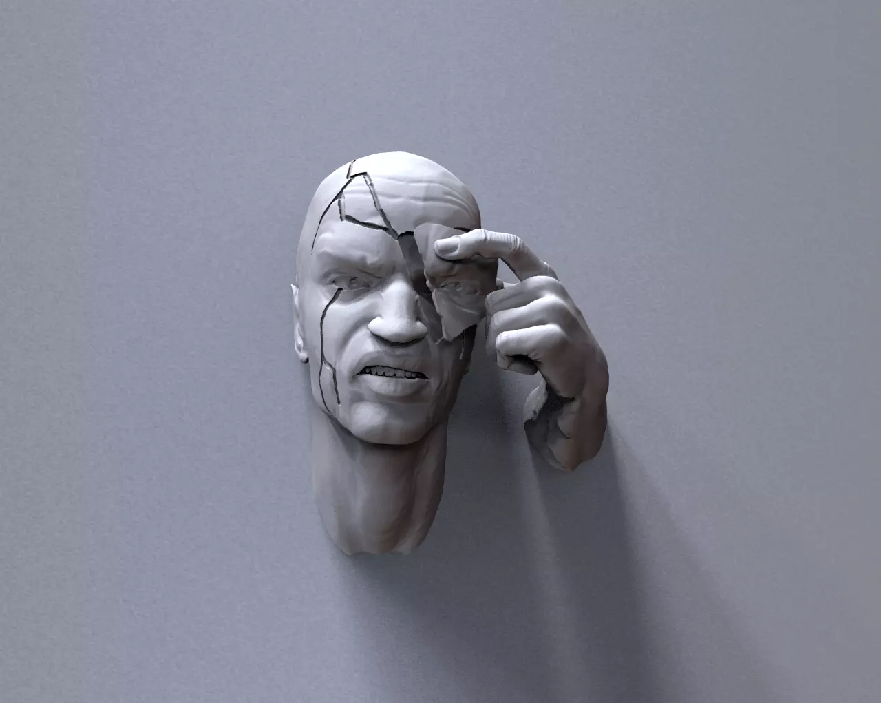 Picking up the pieces - Art piece 3D print model_0