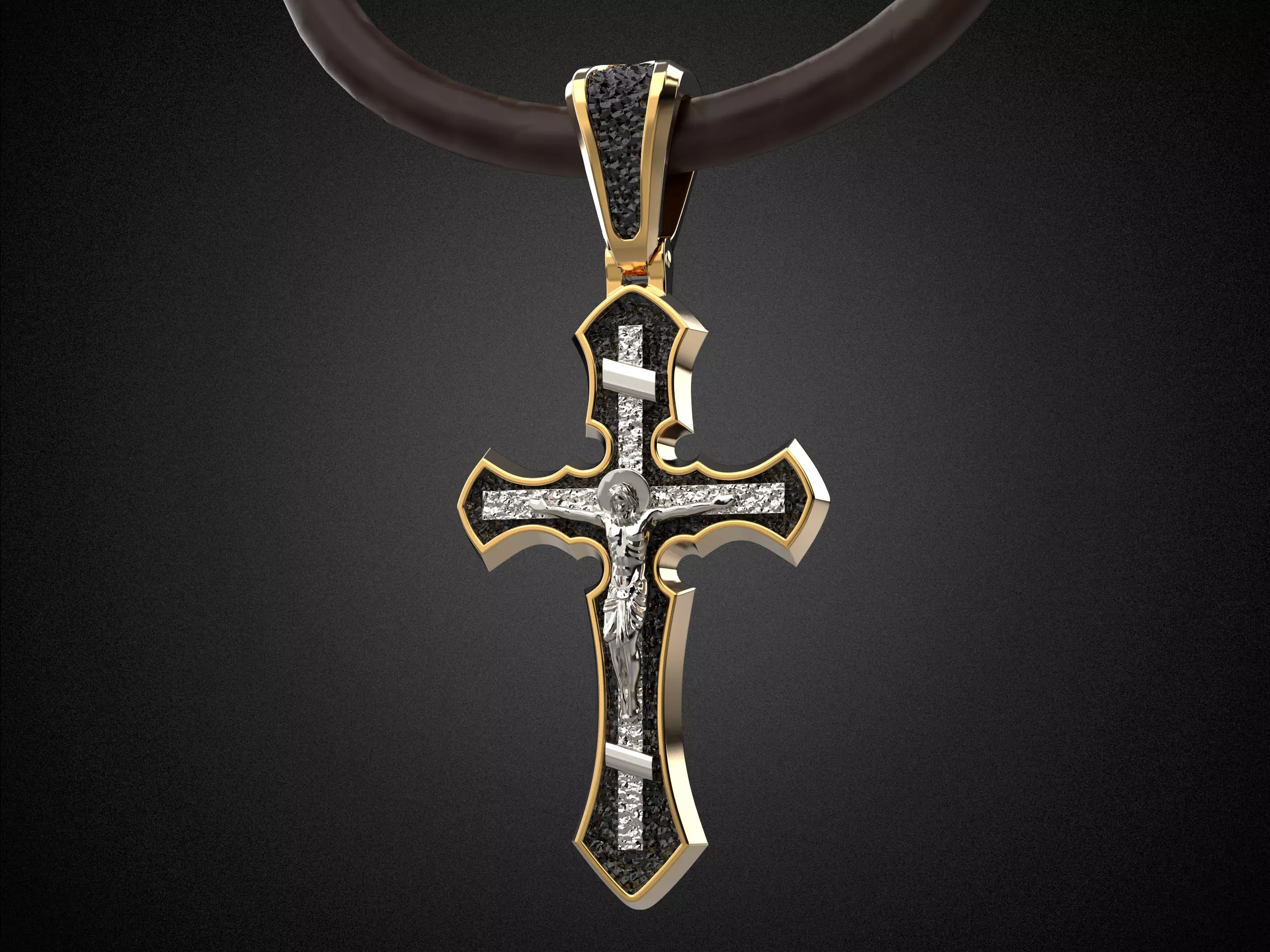 Women Holy Cross pendant P3 3D print model