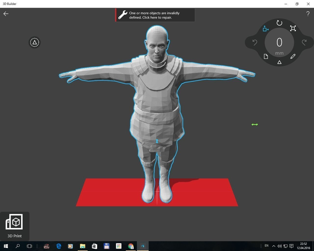  Medieval warrior Low-poly 3D model