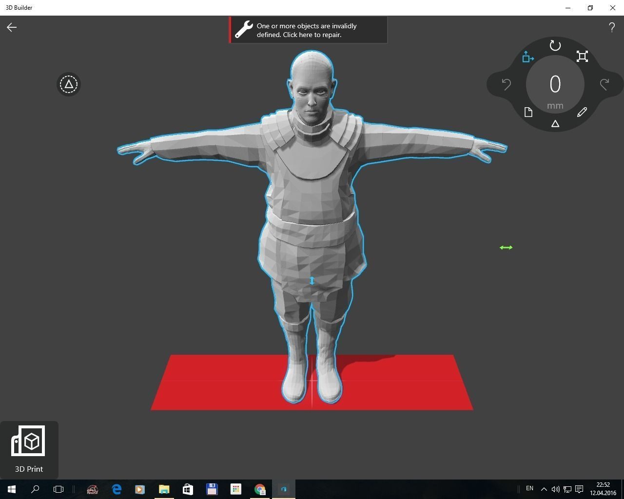  Medieval warrior Low-poly 3D model_0