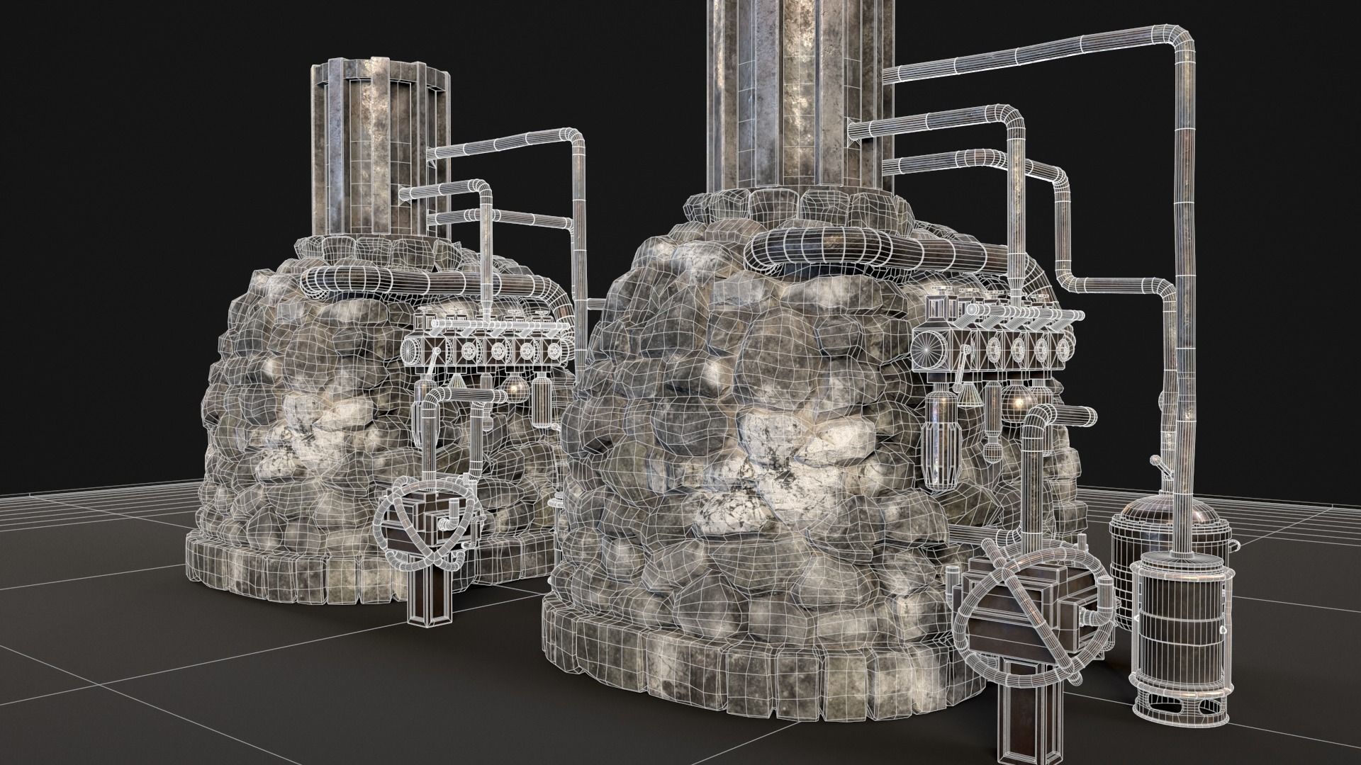 Medieval Alchemy Forge Low-poly 3D model_15