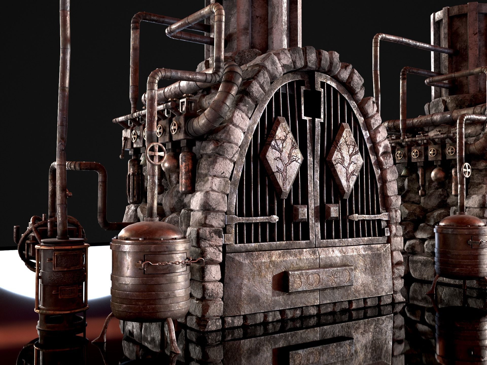 Medieval Alchemy Forge Low-poly 3D model_45