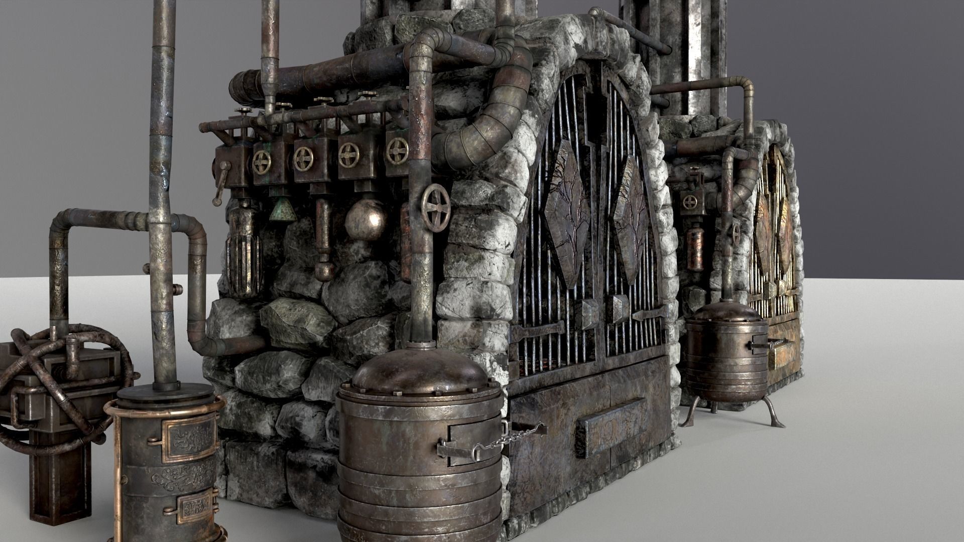Medieval Alchemy Forge Low-poly 3D model_23