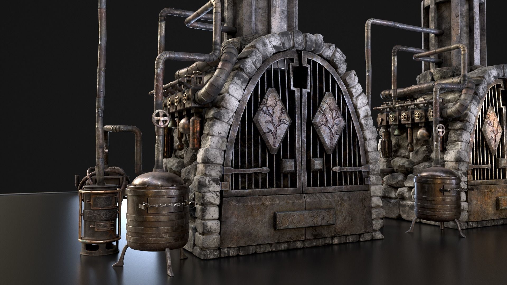Medieval Alchemy Forge Low-poly 3D model_32