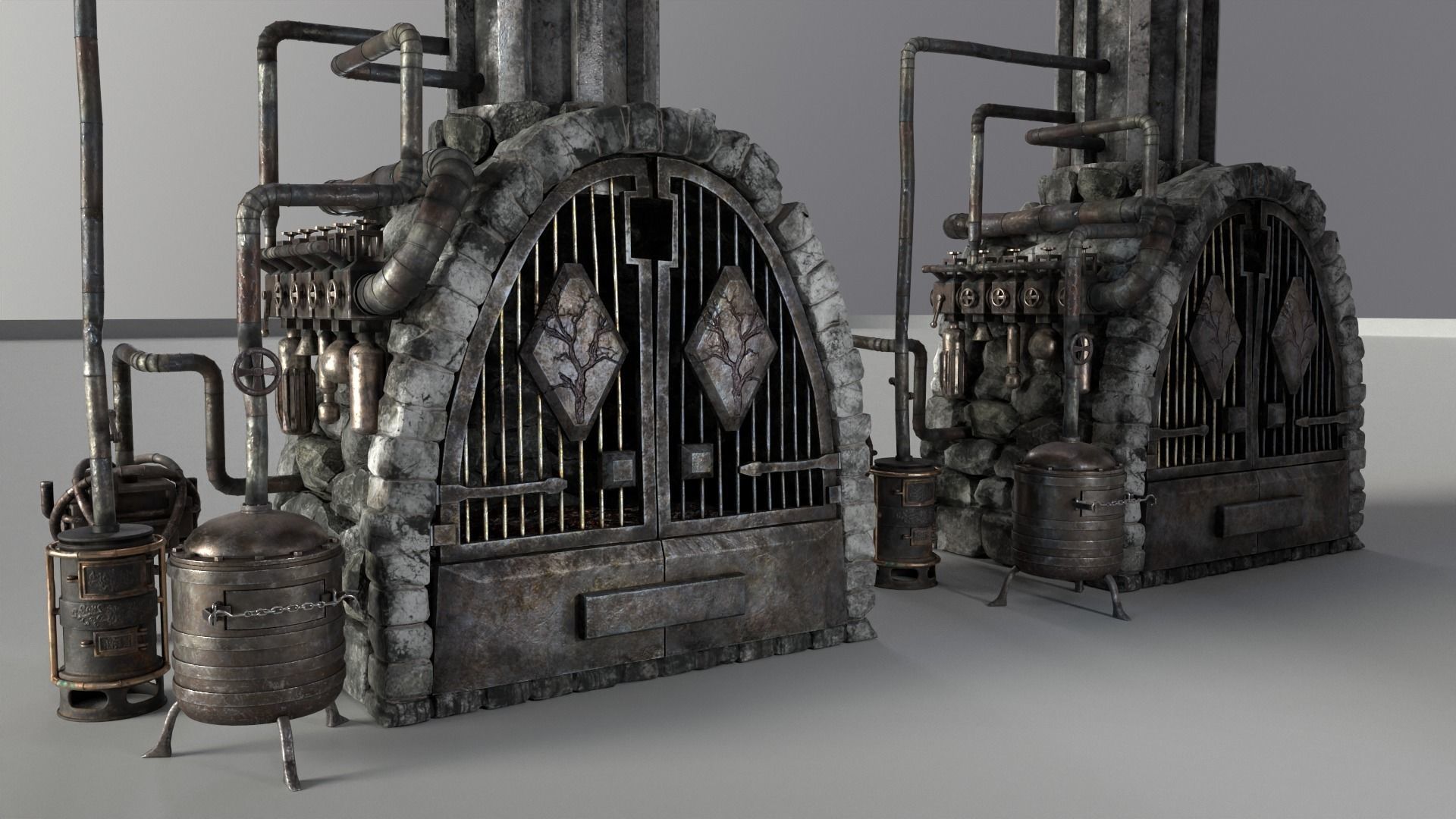Medieval Alchemy Forge Low-poly 3D model_25