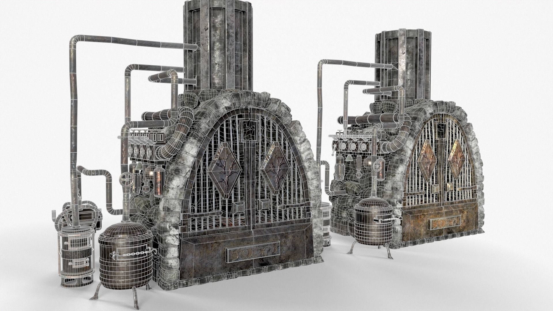 Medieval Alchemy Forge Low-poly 3D model_30