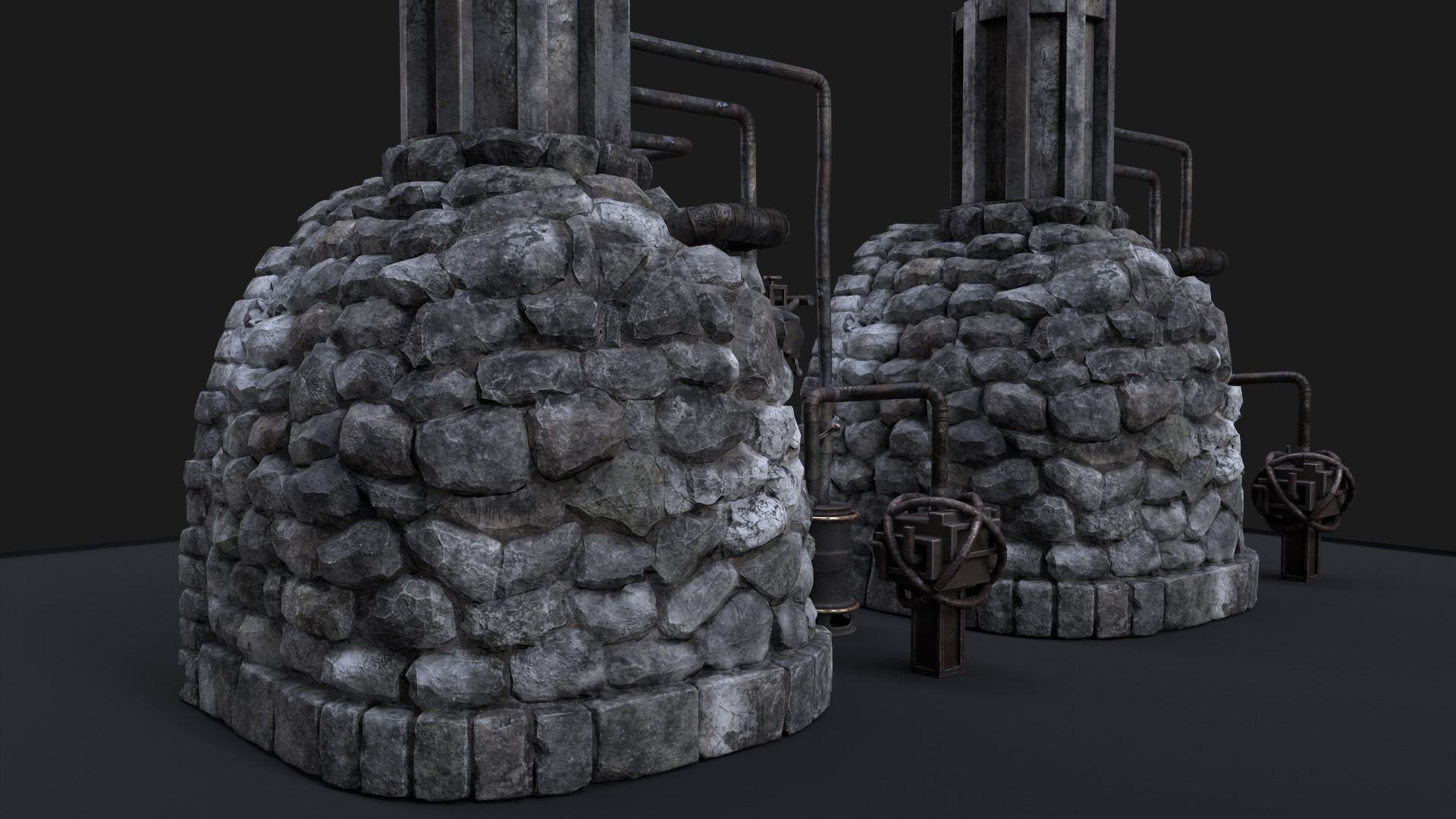 Medieval Alchemy Forge Low-poly 3D model_37