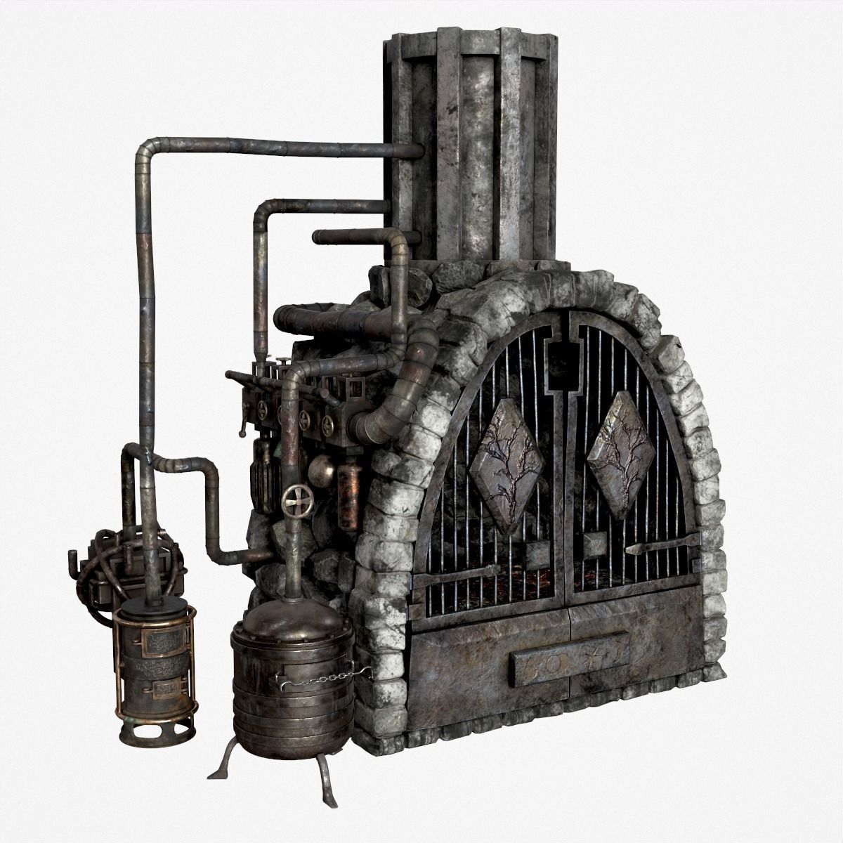 Medieval Alchemy Forge Low-poly 3D model_24