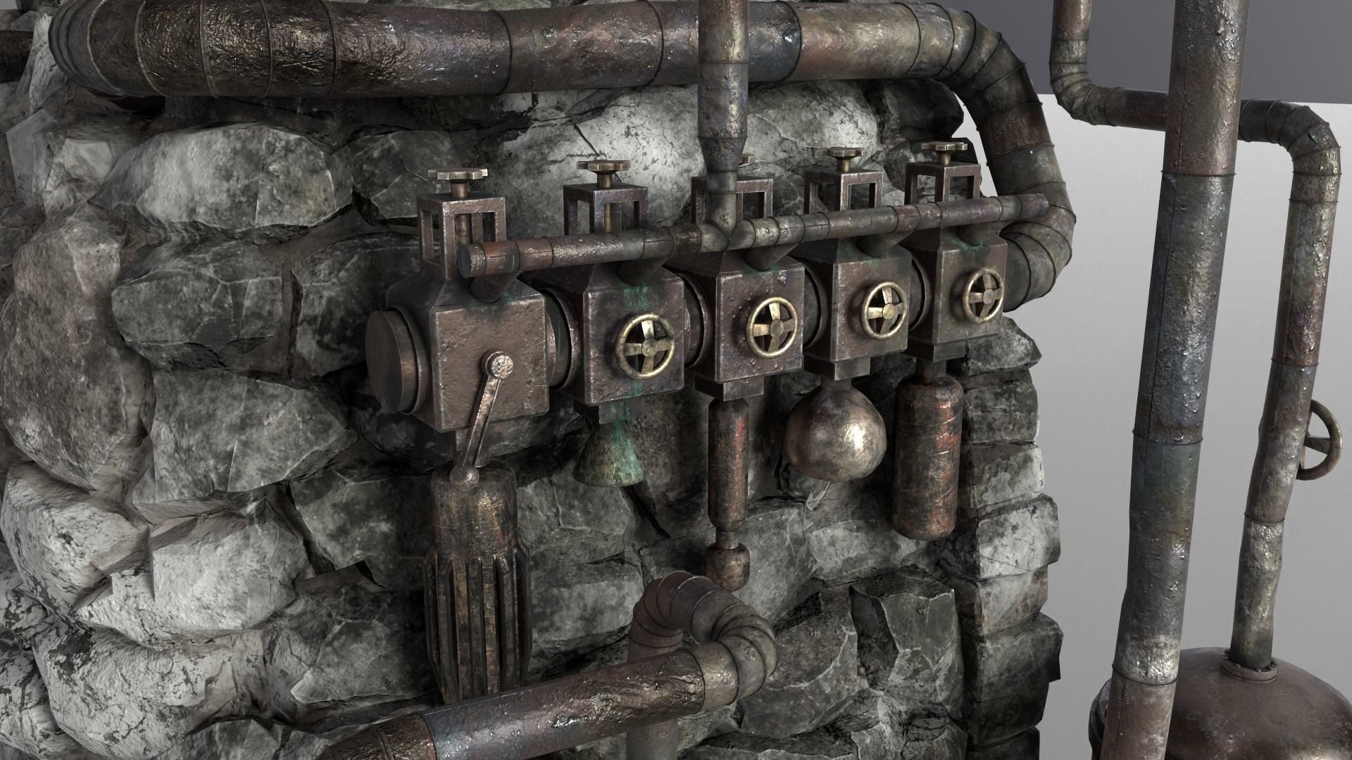 Medieval Alchemy Forge Low-poly 3D model_13