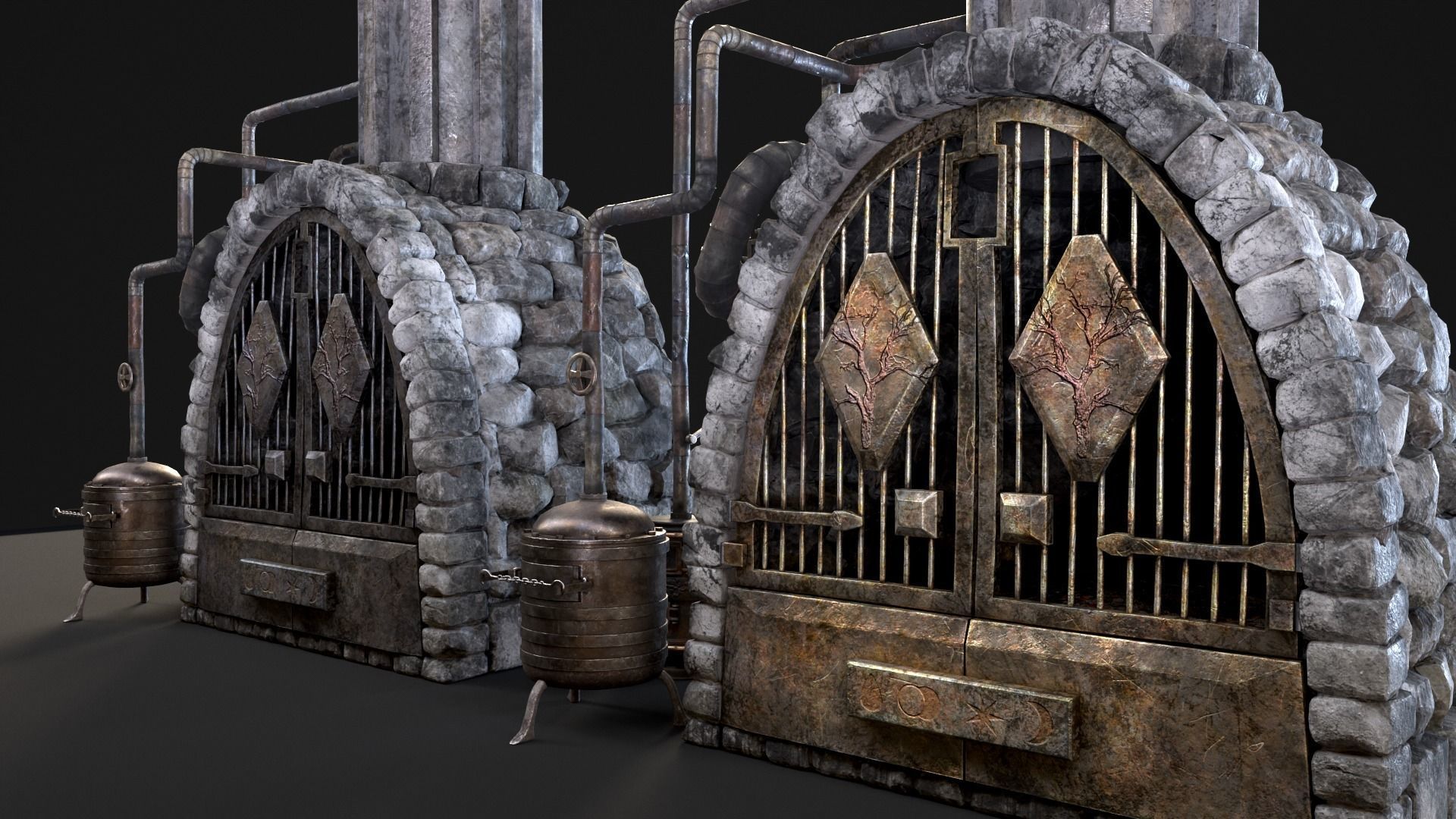 Medieval Alchemy Forge Low-poly 3D model_22