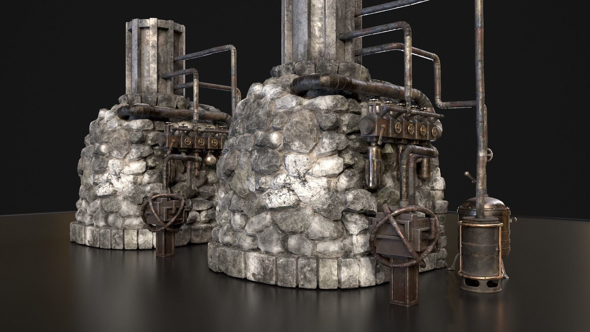 Medieval Alchemy Forge Low-poly 3D model_14