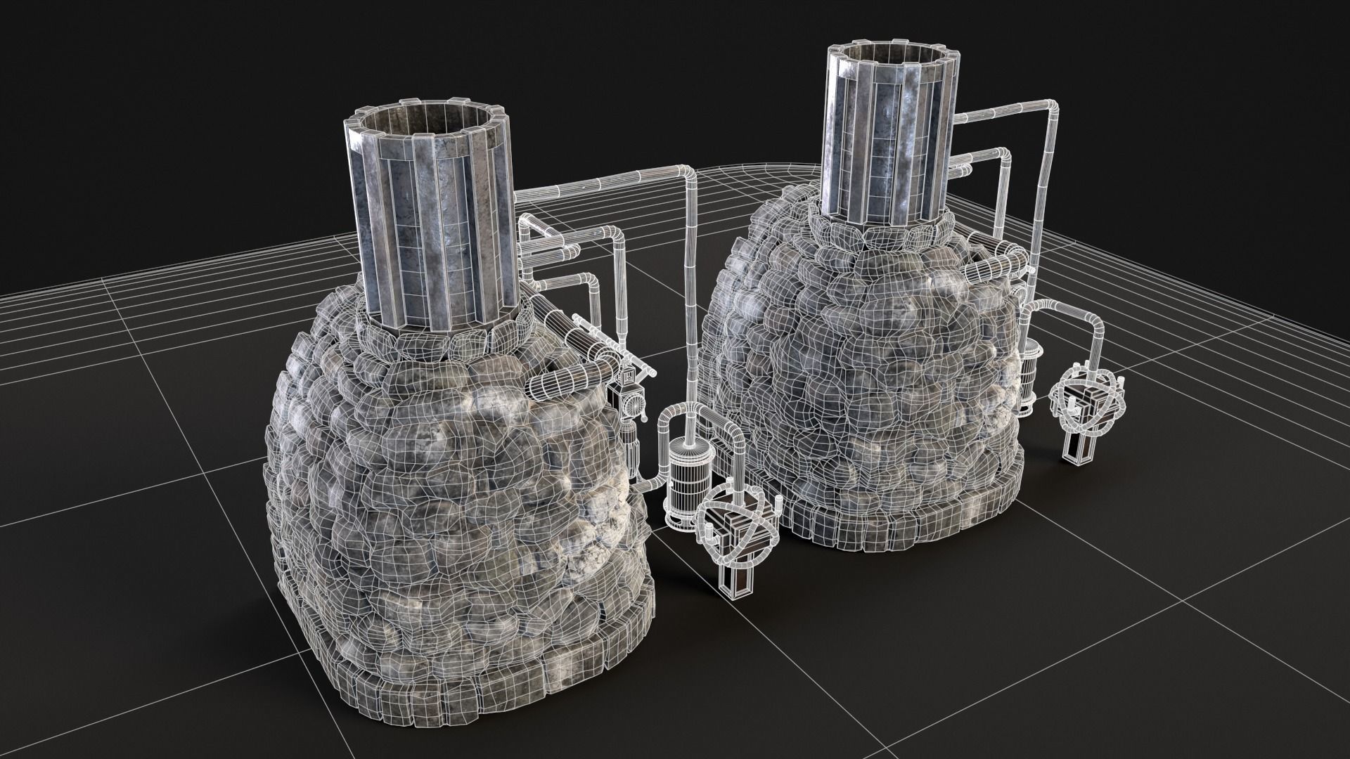 Medieval Alchemy Forge Low-poly 3D model_40