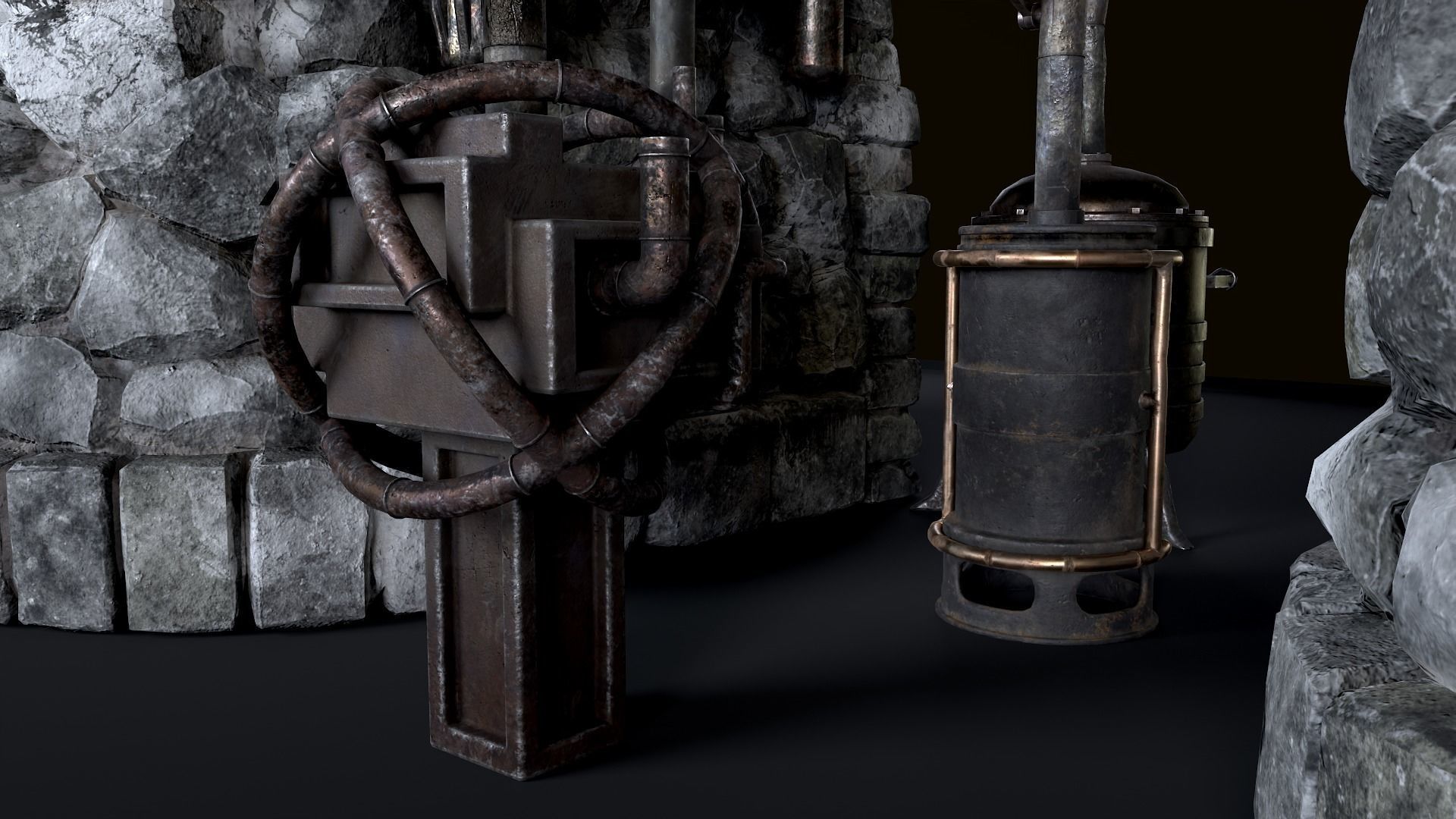 Medieval Alchemy Forge Low-poly 3D model_35