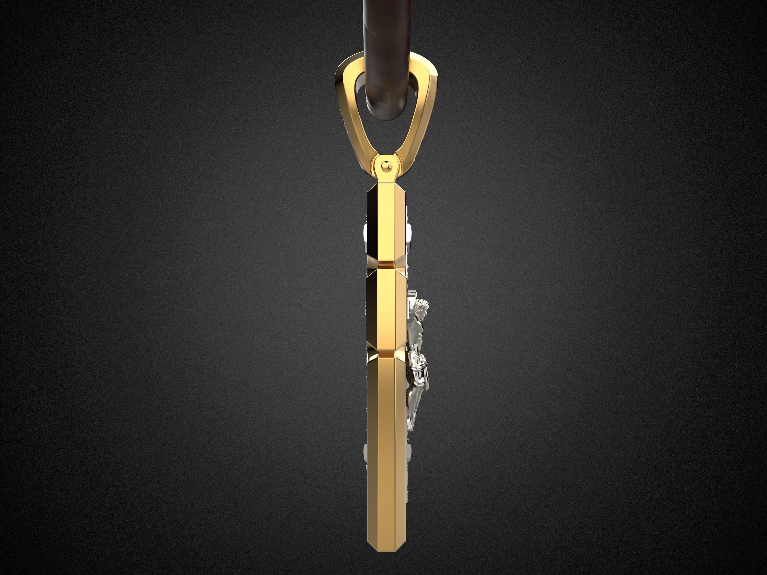 Men Holy Cross pendant P5 3D print model_3