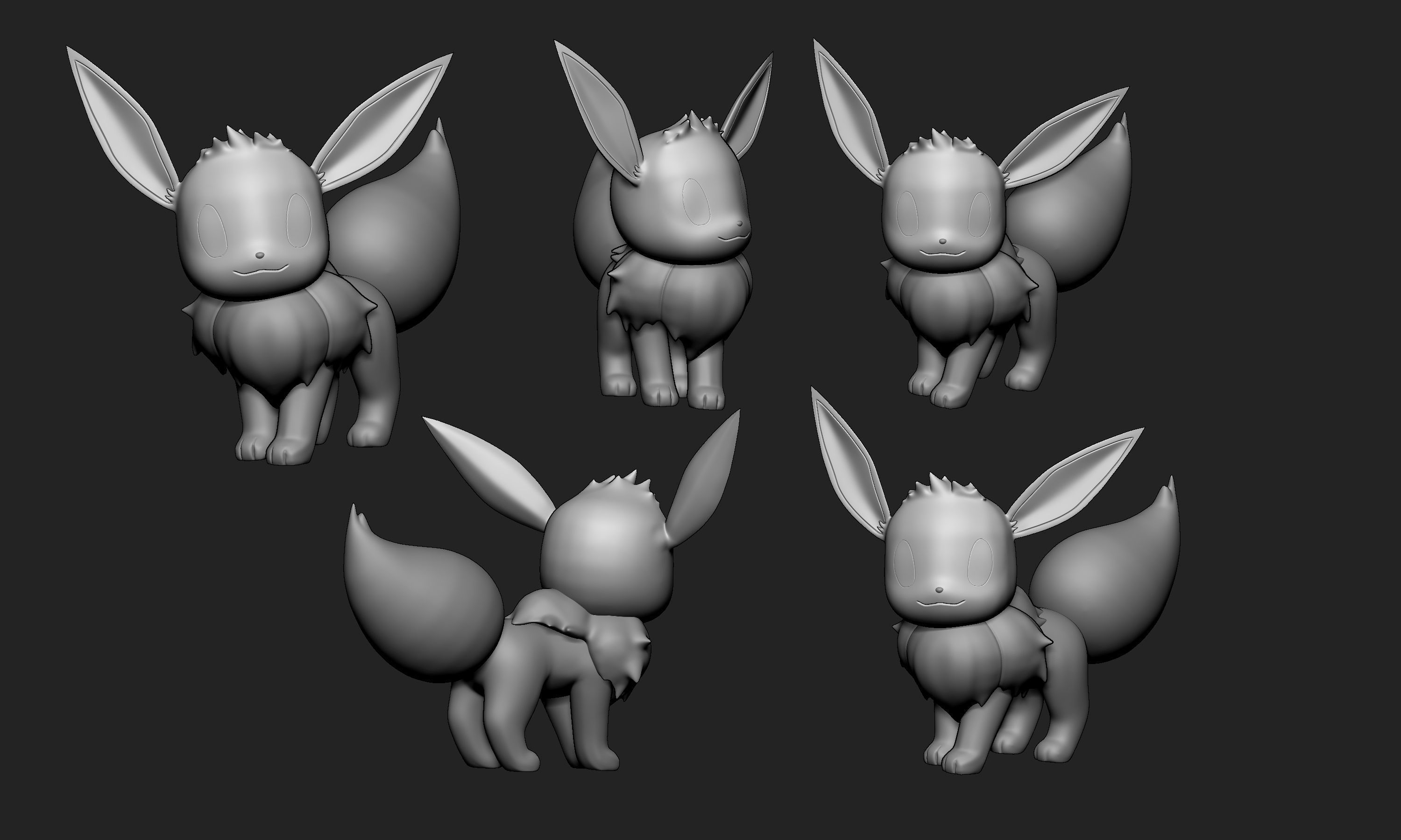 Pokemon - Eevee 3D print model_1