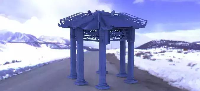 Asian temple 3D model