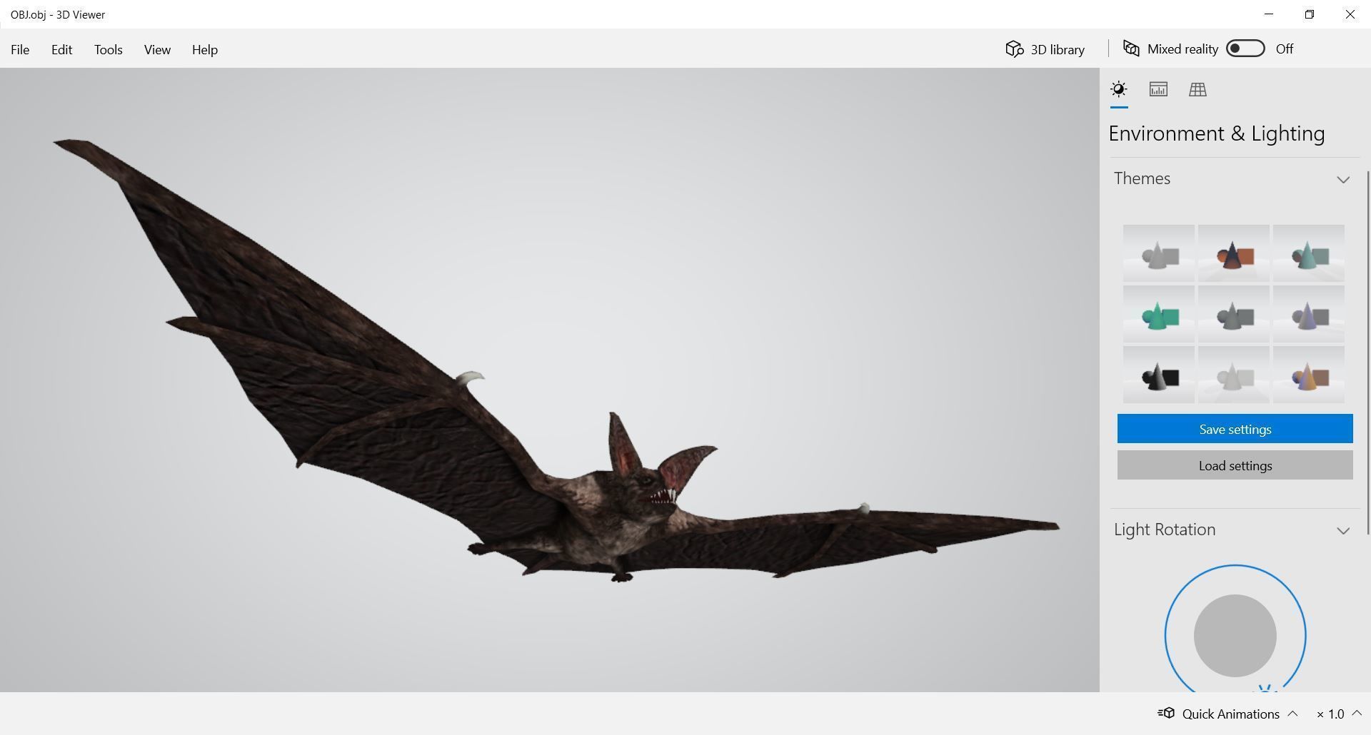 BAT lowpoly lord of rings Low-poly 3D model_2