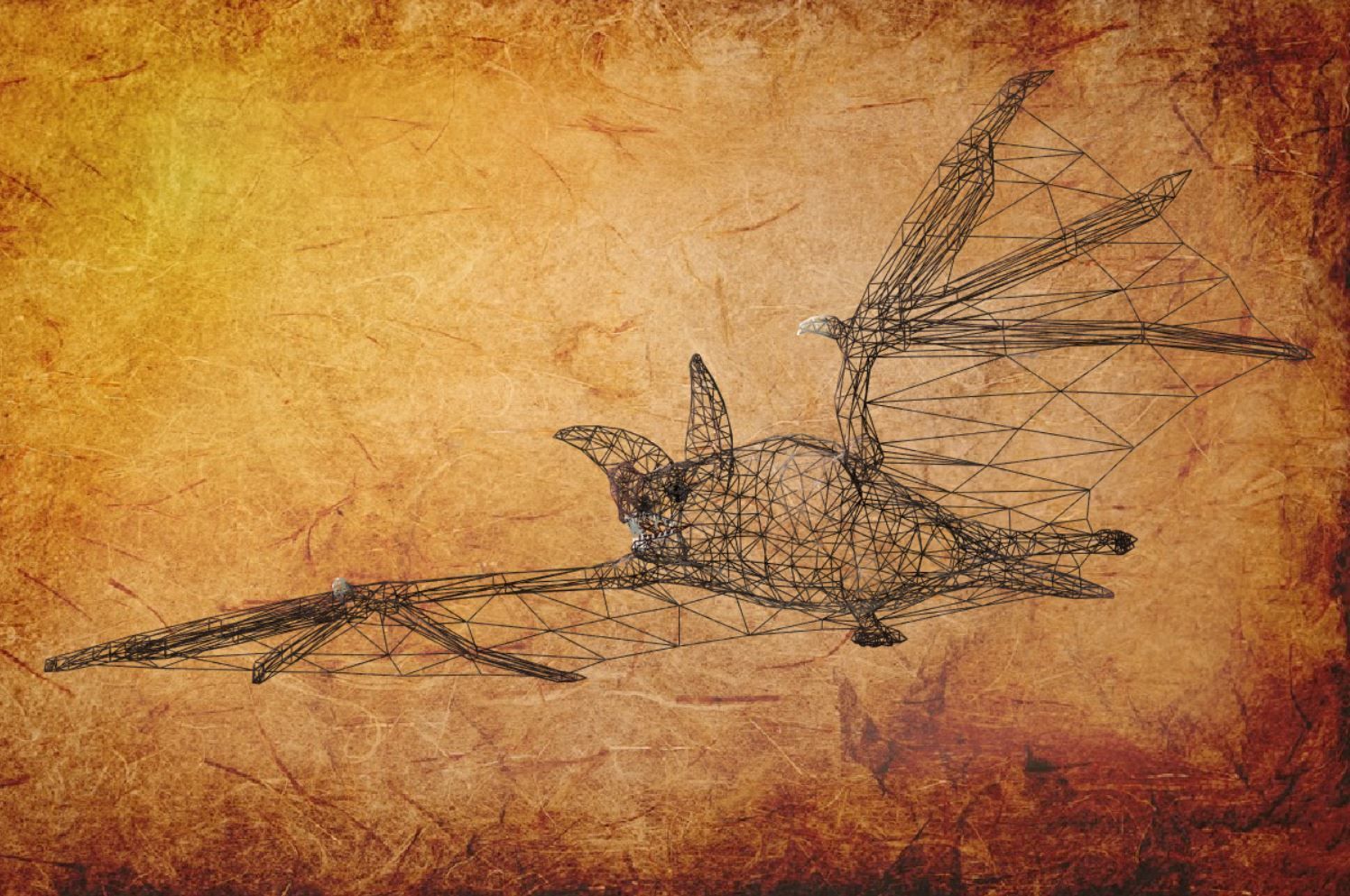 BAT lowpoly lord of rings Low-poly 3D model_9