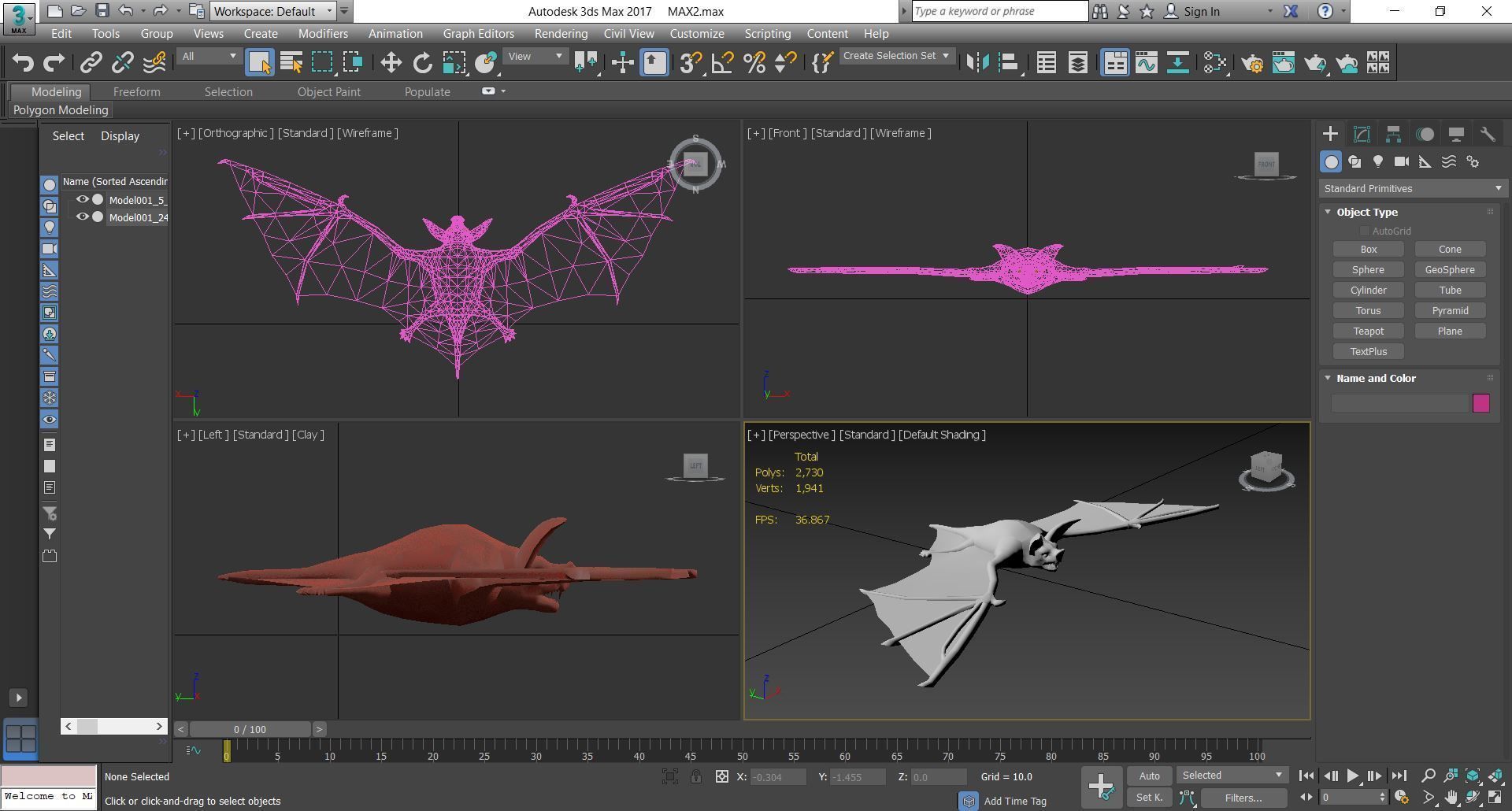 BAT lowpoly lord of rings Low-poly 3D model_6