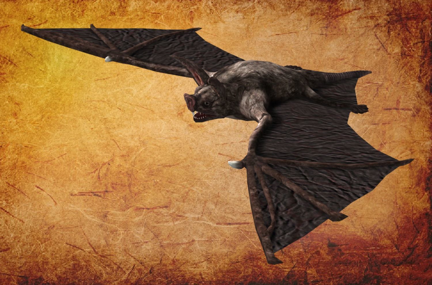 BAT lowpoly lord of rings Low-poly 3D model_10