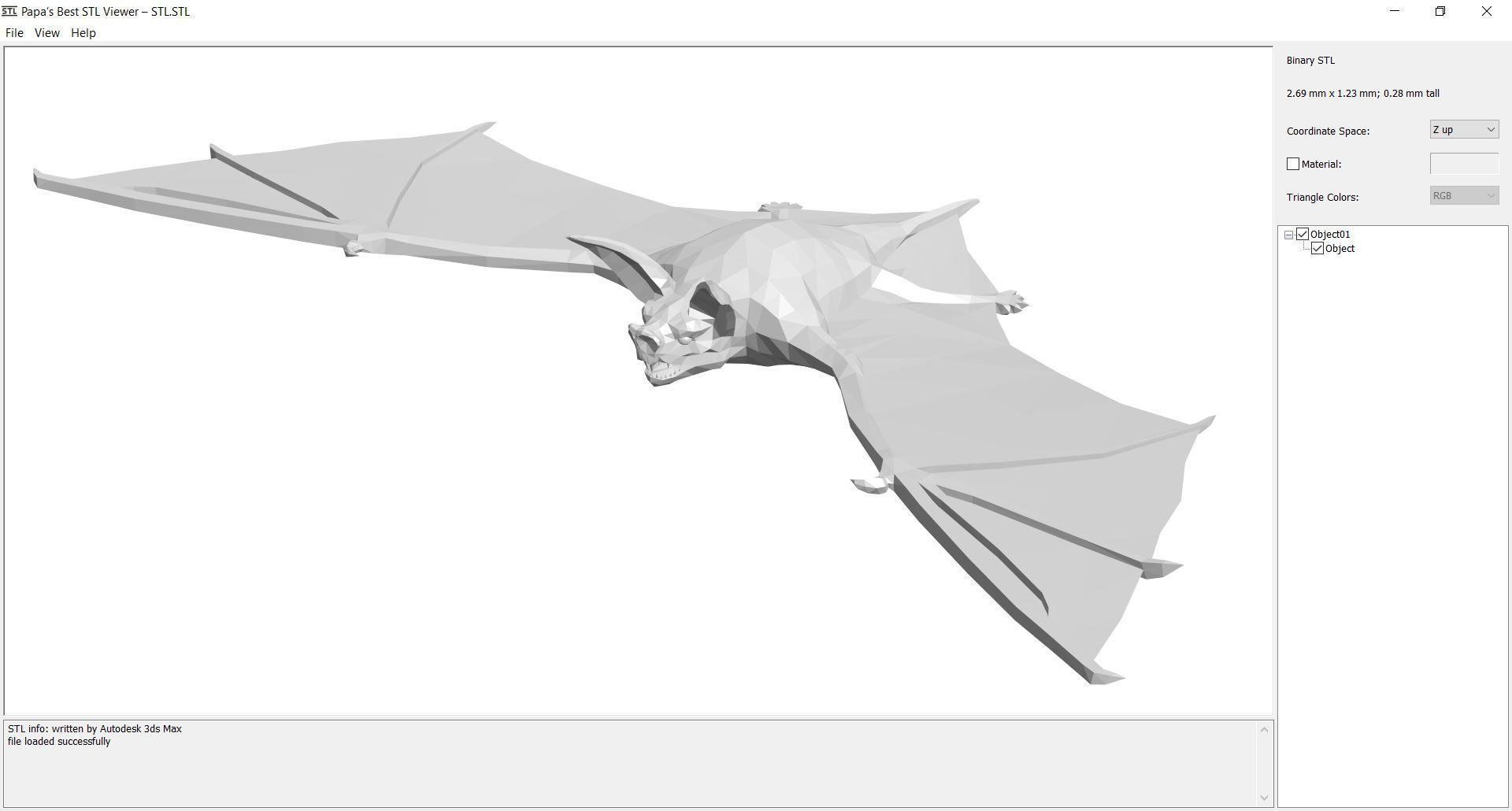 BAT lowpoly lord of rings Low-poly 3D model_7