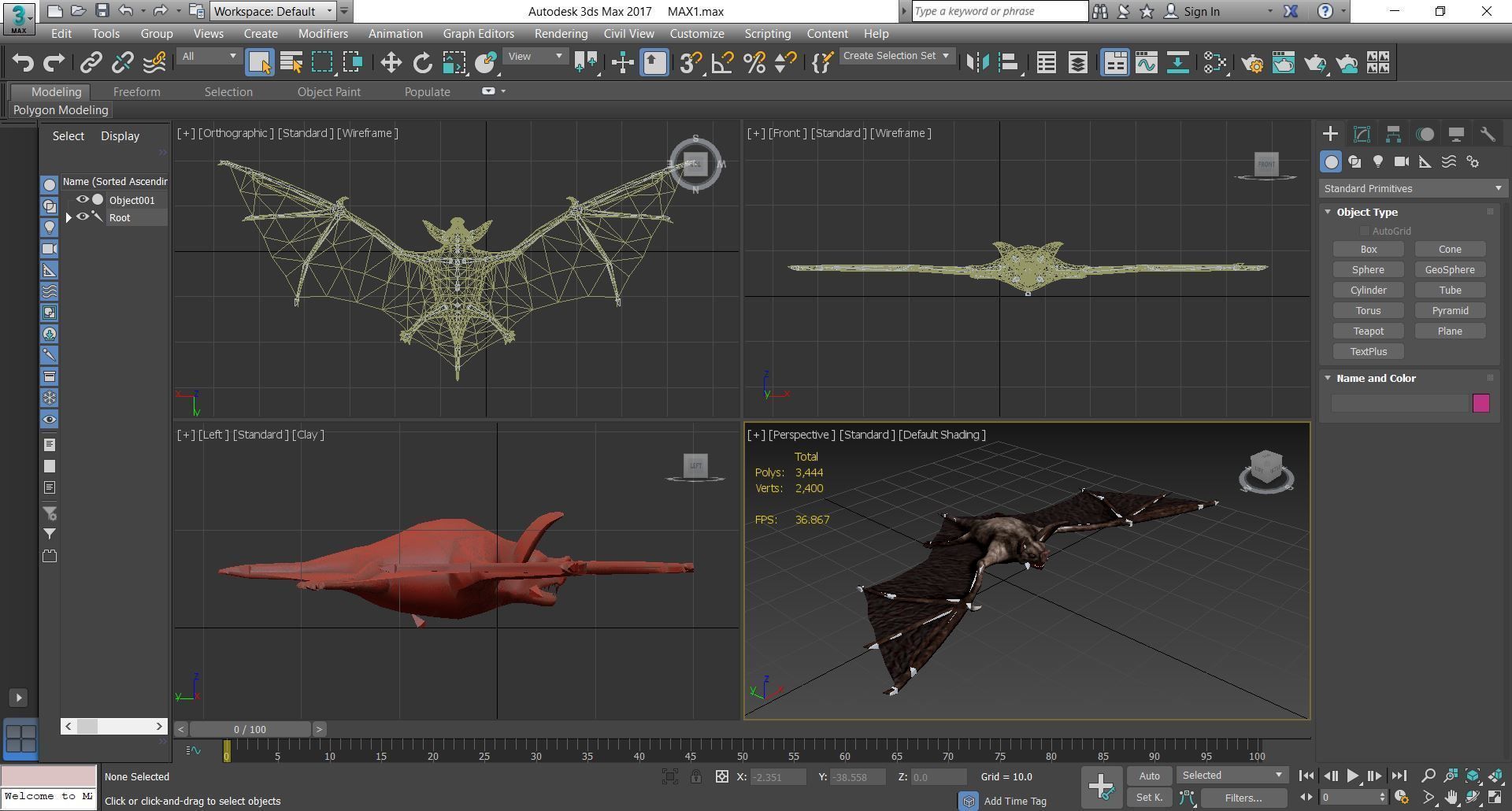 BAT lowpoly lord of rings Low-poly 3D model_5