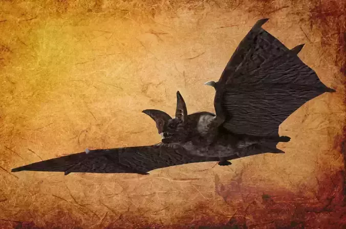 BAT lowpoly lord of rings Low-poly 3D model