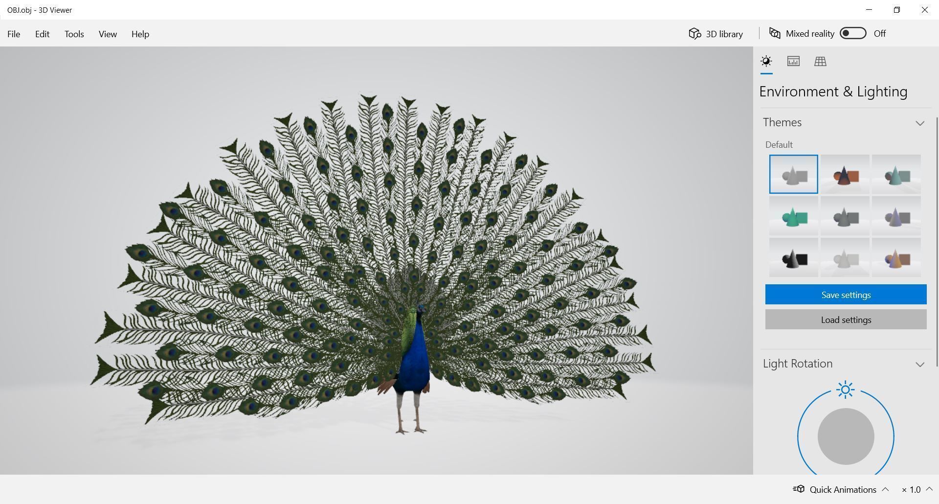 Peacock Low-poly 3D model_13